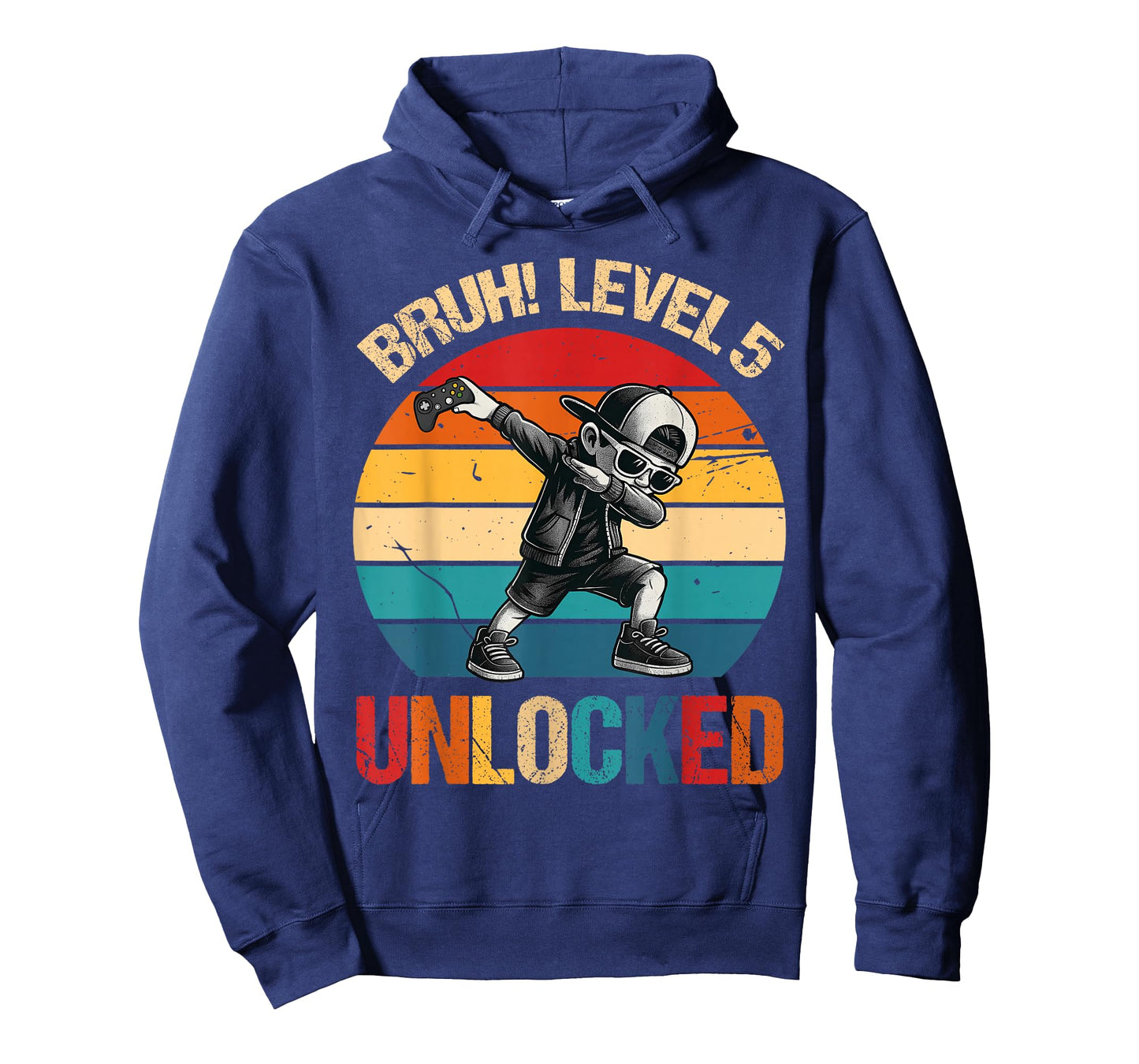 5 Years Old Dabbing Boy Bruh 5th Level Unlocked Birthday T-Shirt