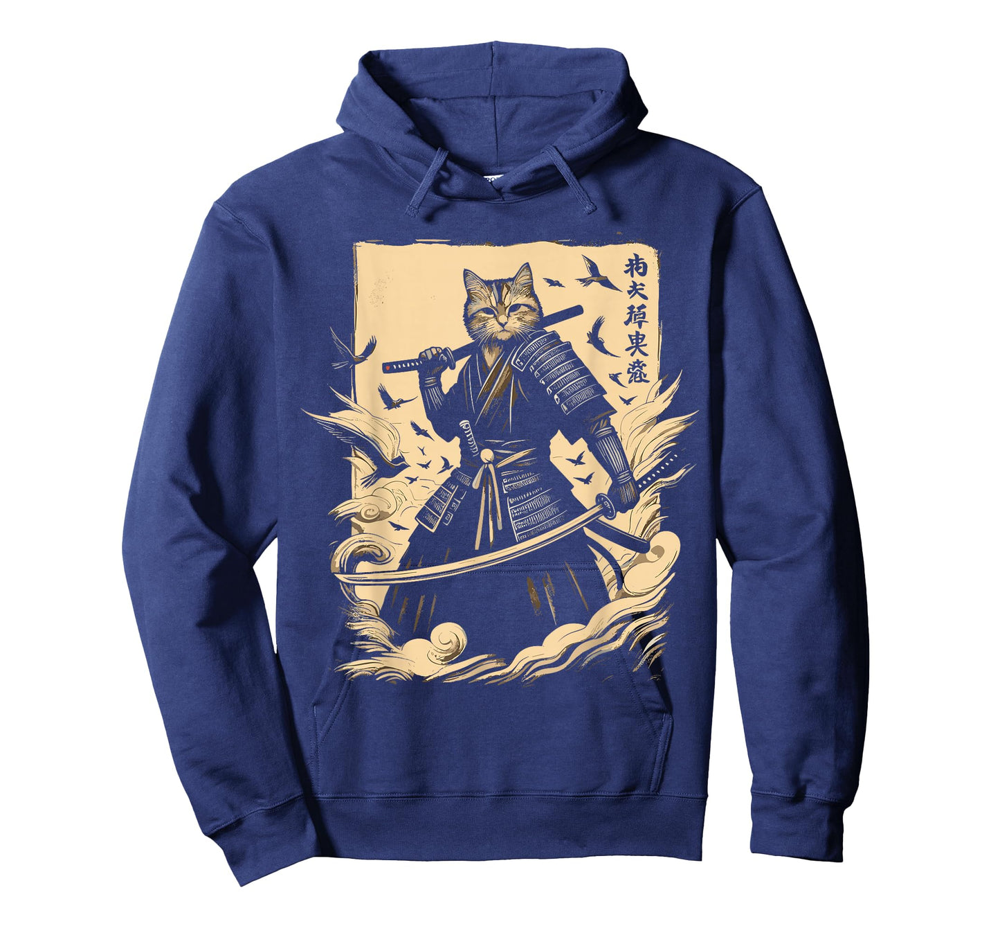 Samurai Cat Japanese Art Anime T-Shirt