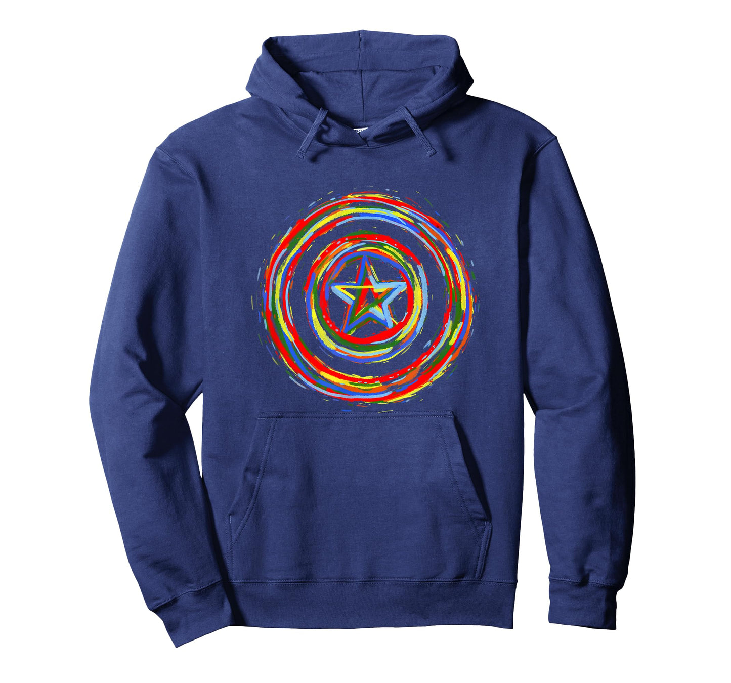 Marvel Comics Classic Captain America Rainbow Paint Shield T-Shirt