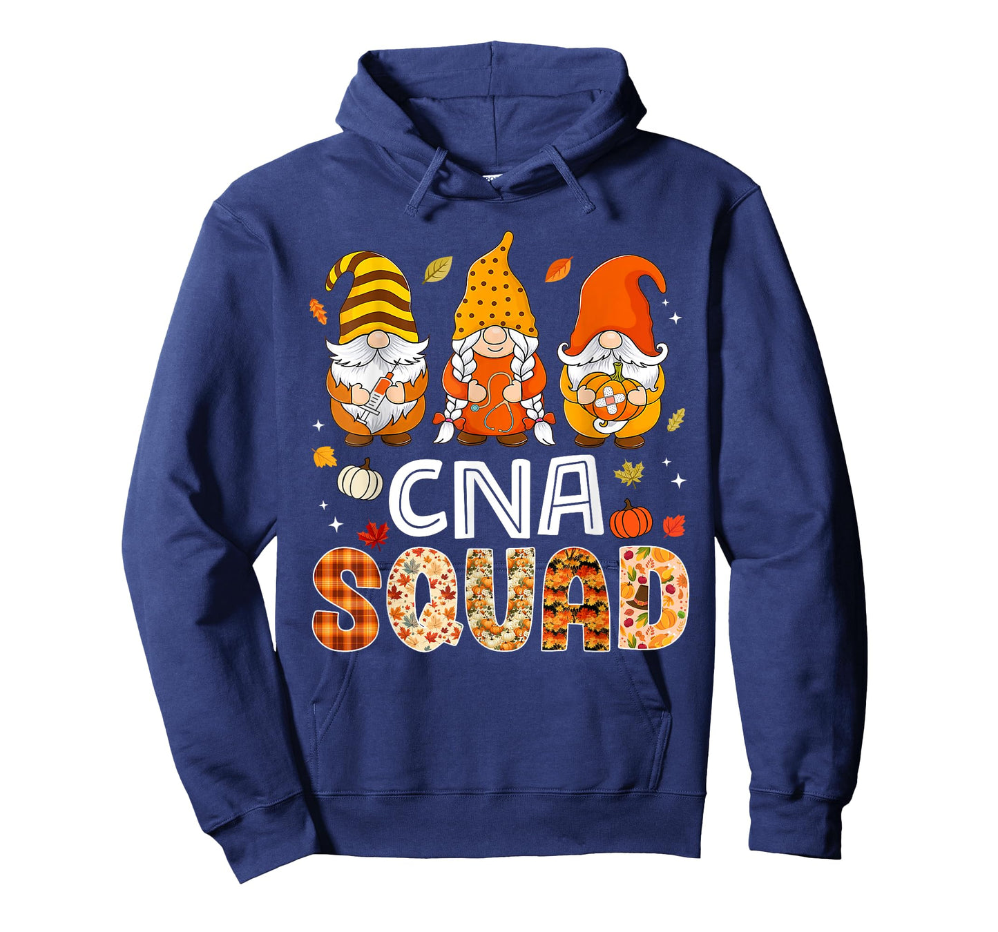 CNA Squad Gnome Nurse Leopard Thanksgiving Fall Stethoscope T-Shirt