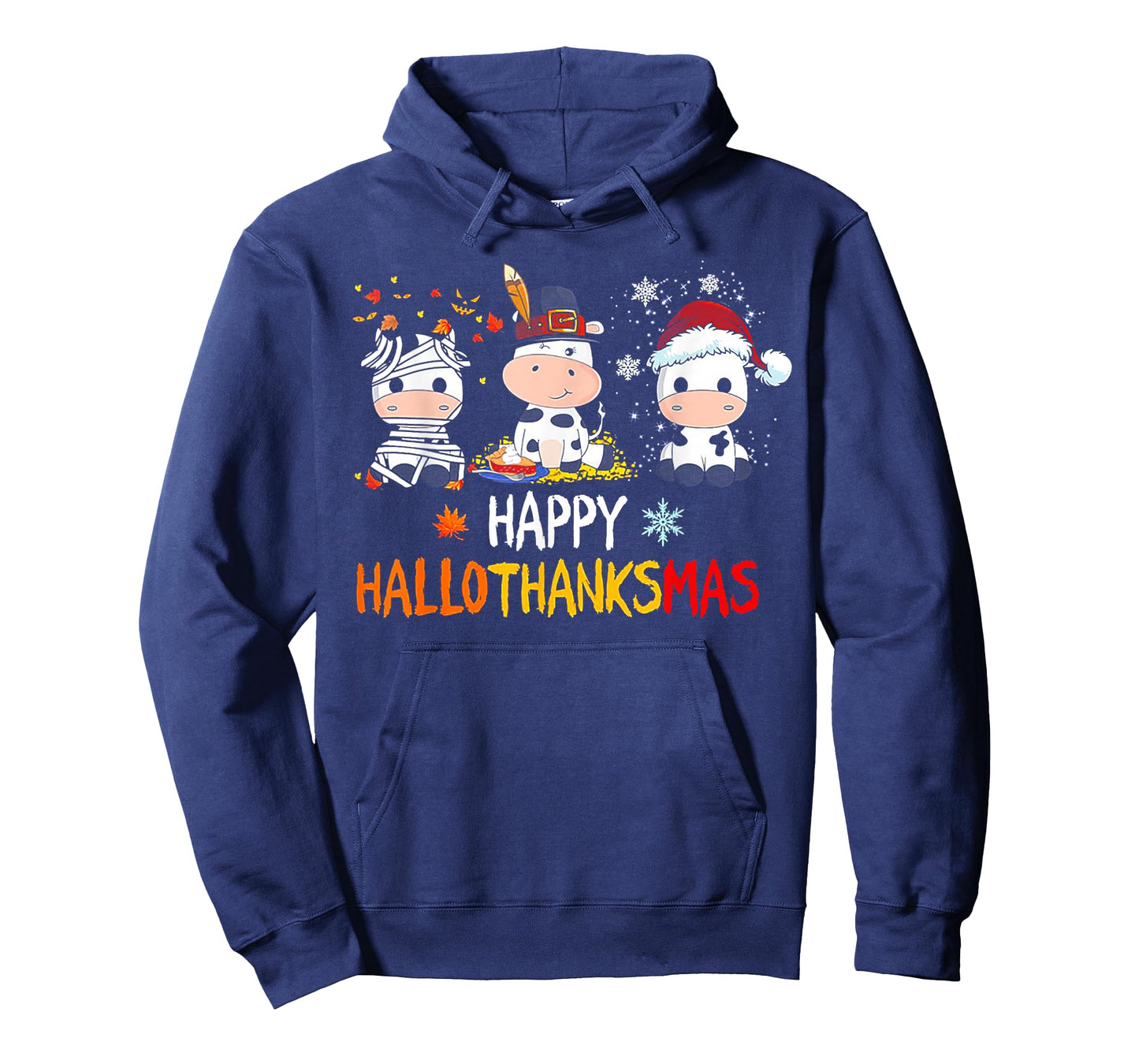 Cow Halloween - Happy HalloThanksMas T-Shirt