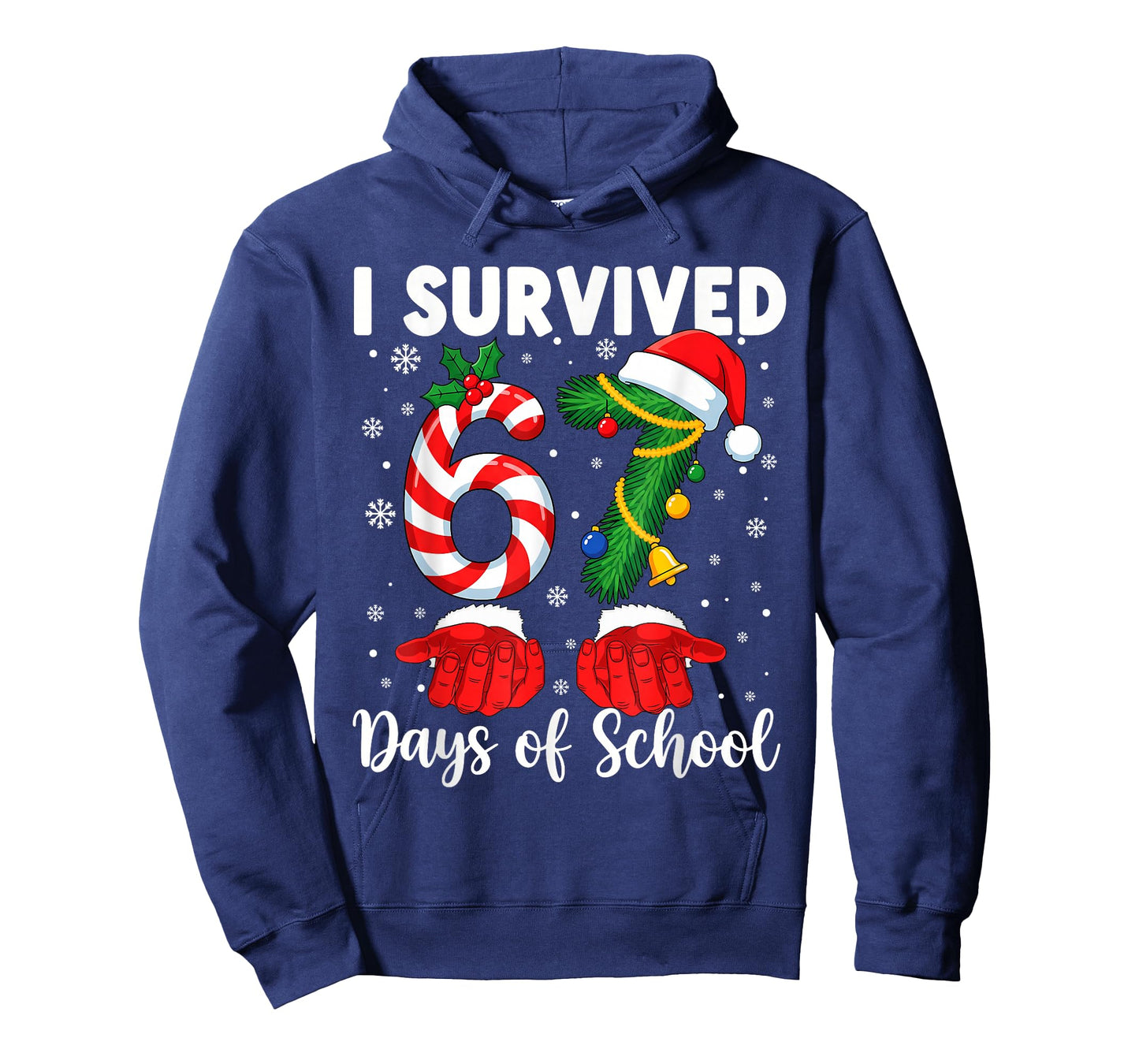 I Survived 67 Days of School Kids 67 Teachers 67 Christmas T-Shirt