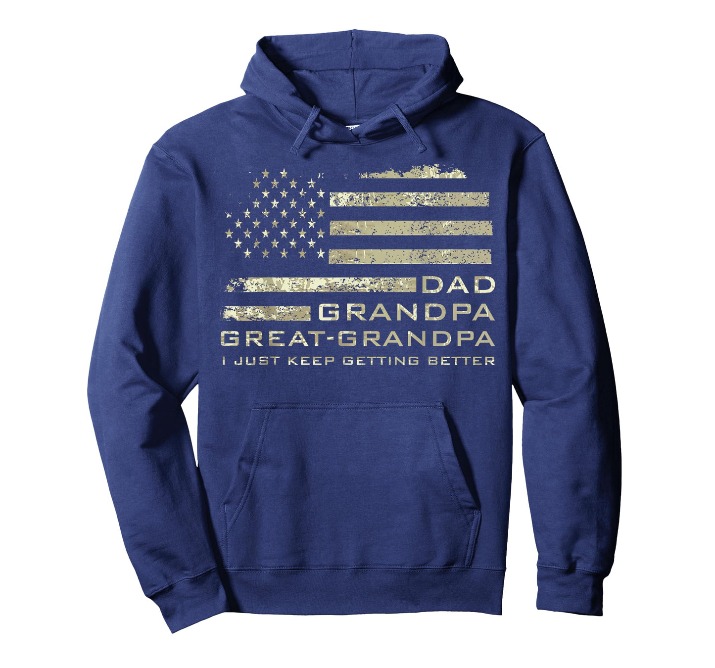 Dad Grandpa Great Grandpa American Flag Fathers Day 4 July T-Shirt