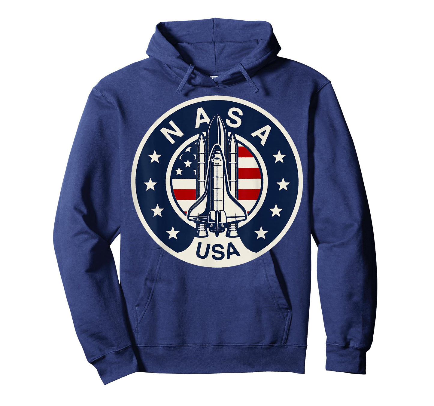 NASA USA Shuttle Rocket American Flag Logo T-Shirt
