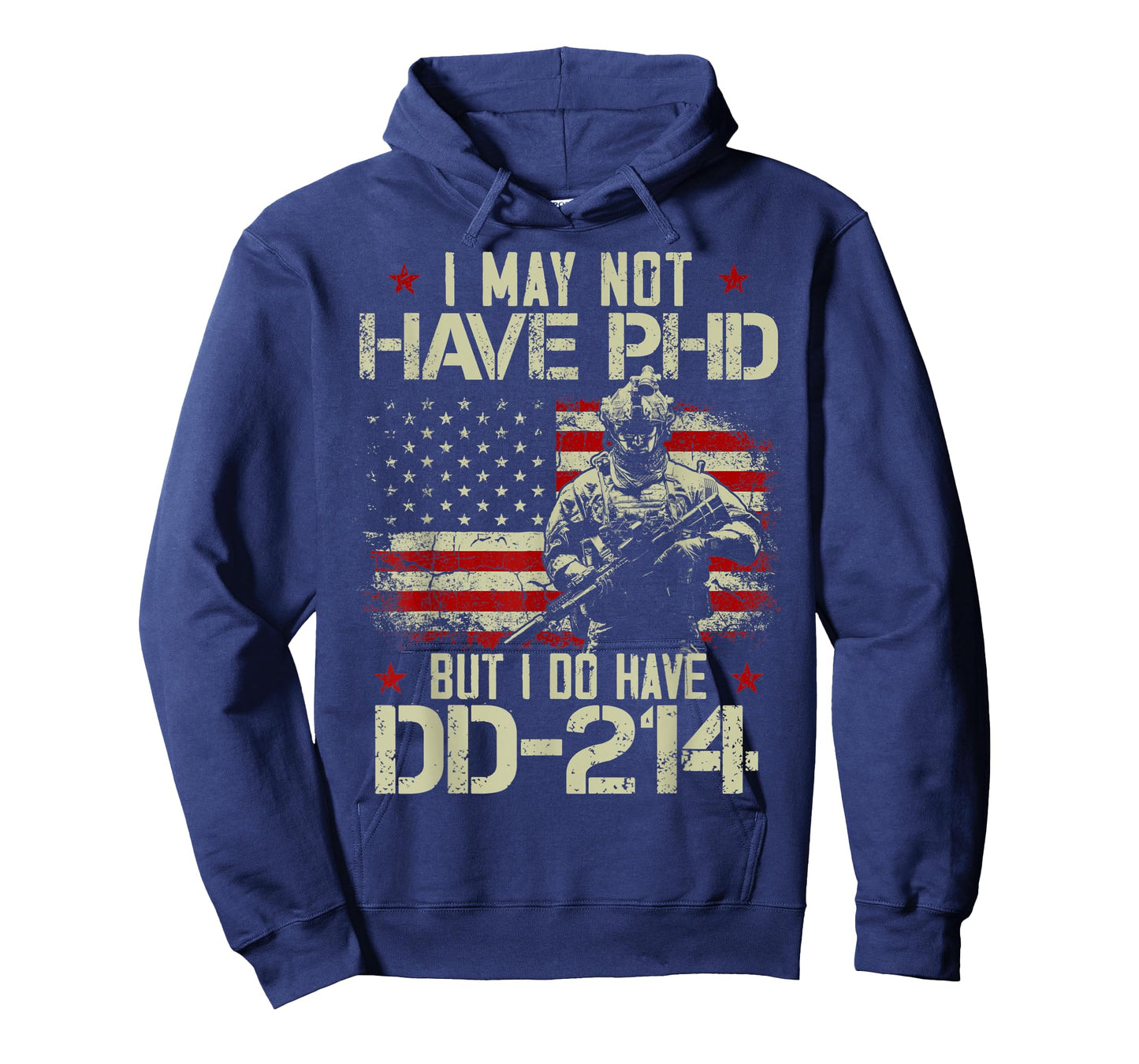 Vintage USA Flag I May Not Have PHD But I Do Have DD-214 Women Men T-Shirt