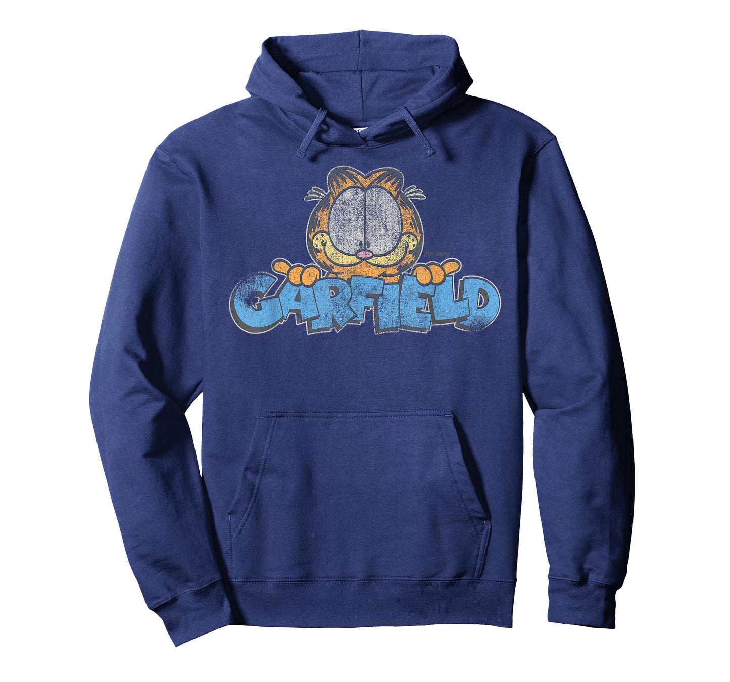 Garfield Distressed Garfield Face with Logo Cartoon Cat T-Shirt
