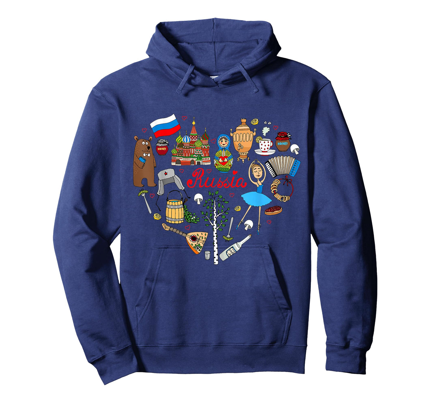 I Love Russia Shirt Russian Symbols T-Shirt