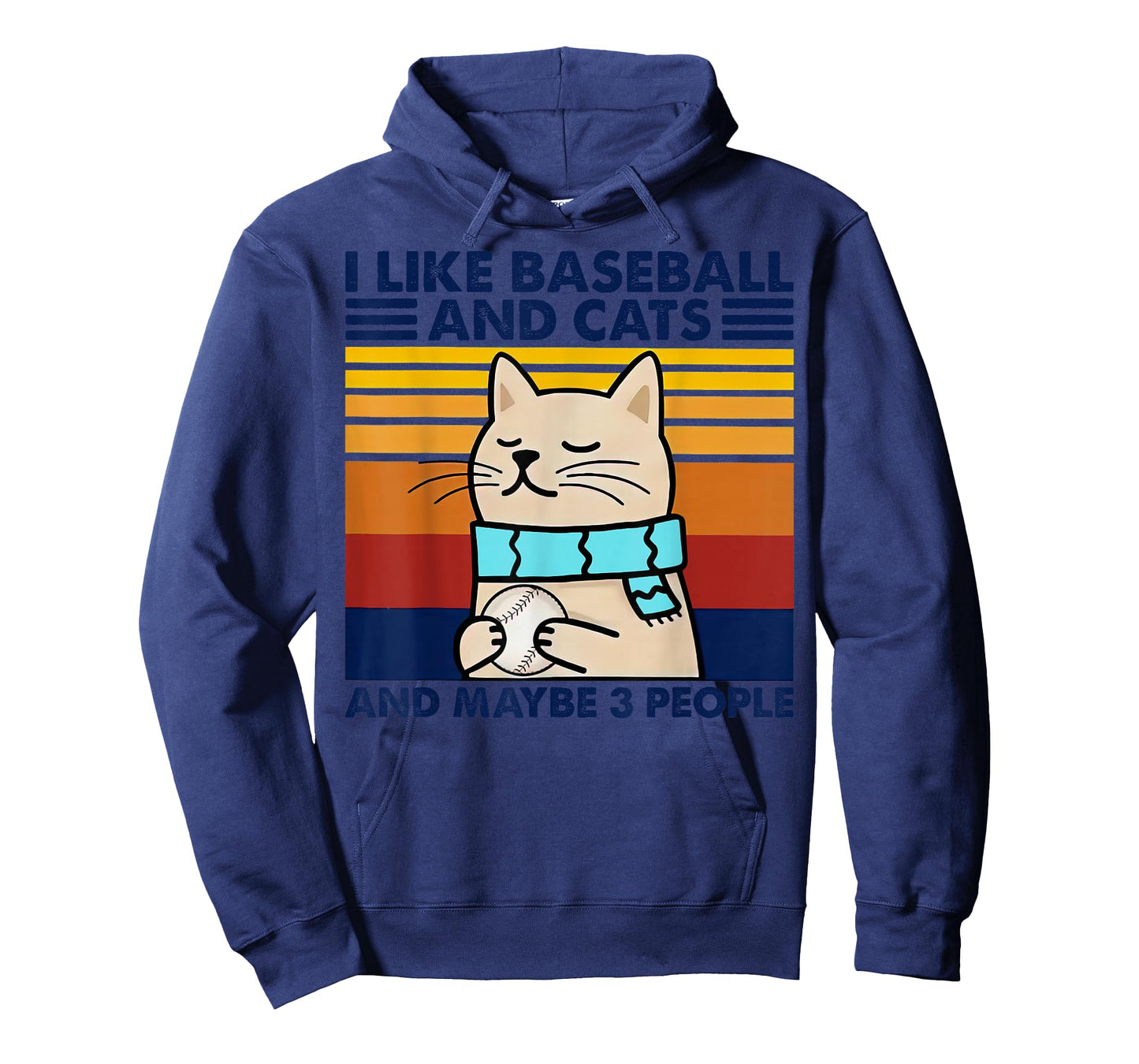 I Like Baseball And Cats And Maybe 3 People Vintage T-Shirt