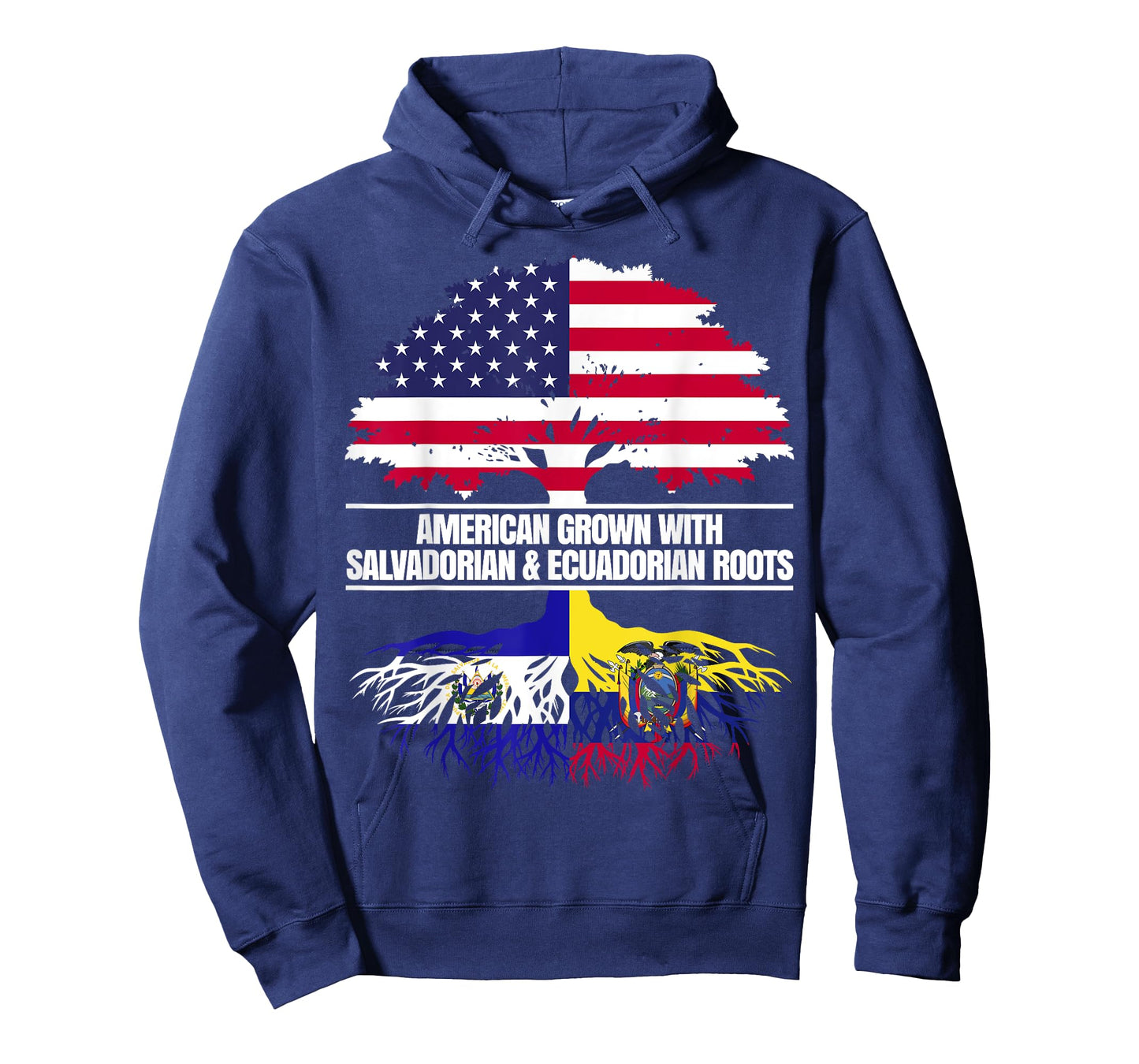 American Grown with Flag Salvadorian Ecuadorian Roots T-Shirt