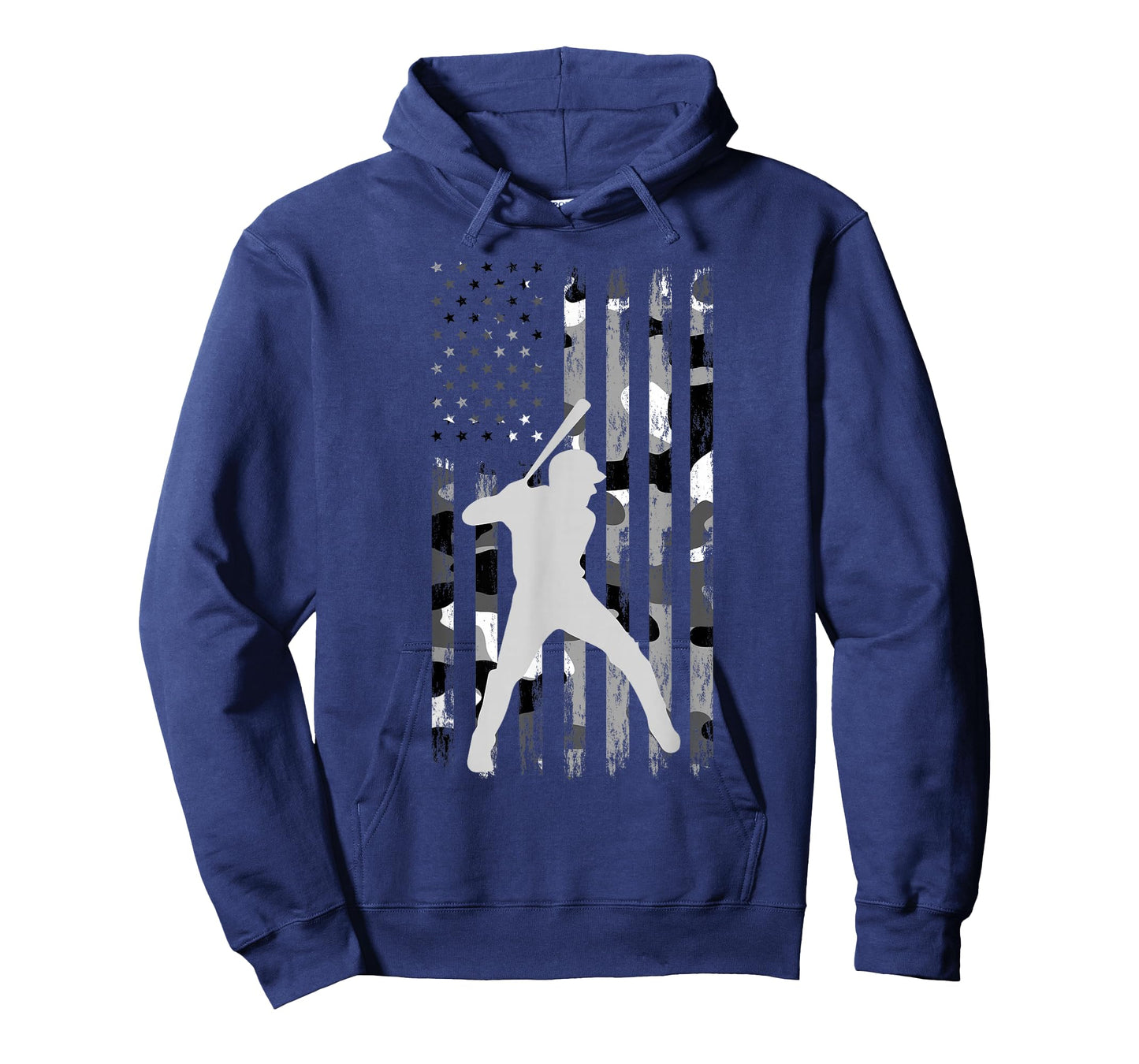 Baseball Player American Flag USA Camo Patriotic Graphic T-Shirt