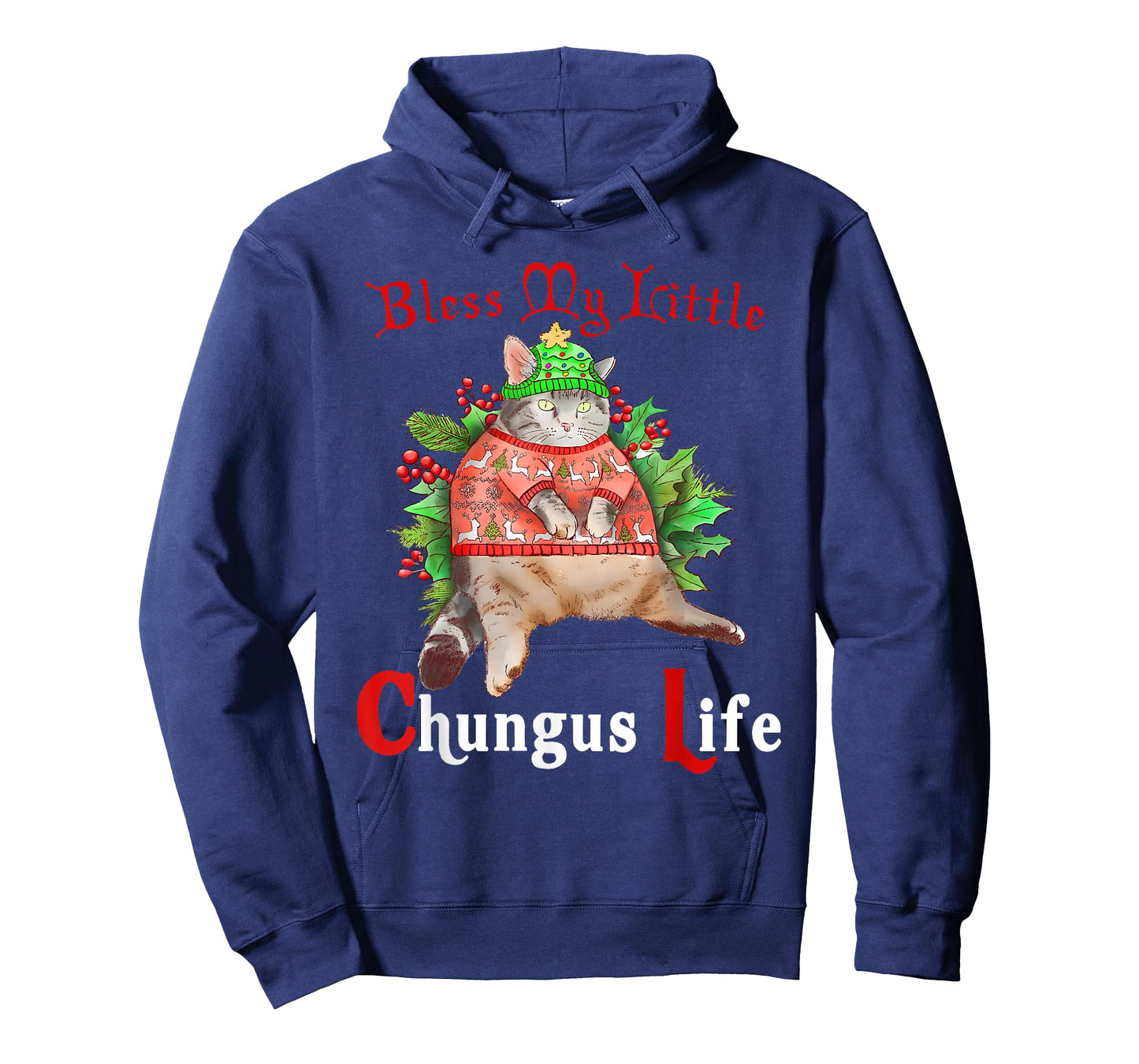 Bless My Little Chungus Life Funny Big Cat Mom Cat Lover T-Shirt
