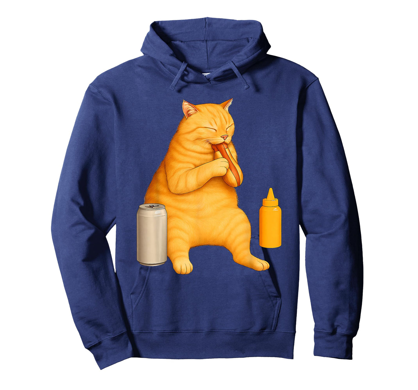 Funny Cat Eating Hot Dog for Foodies and Pet Lovers T-Shirt