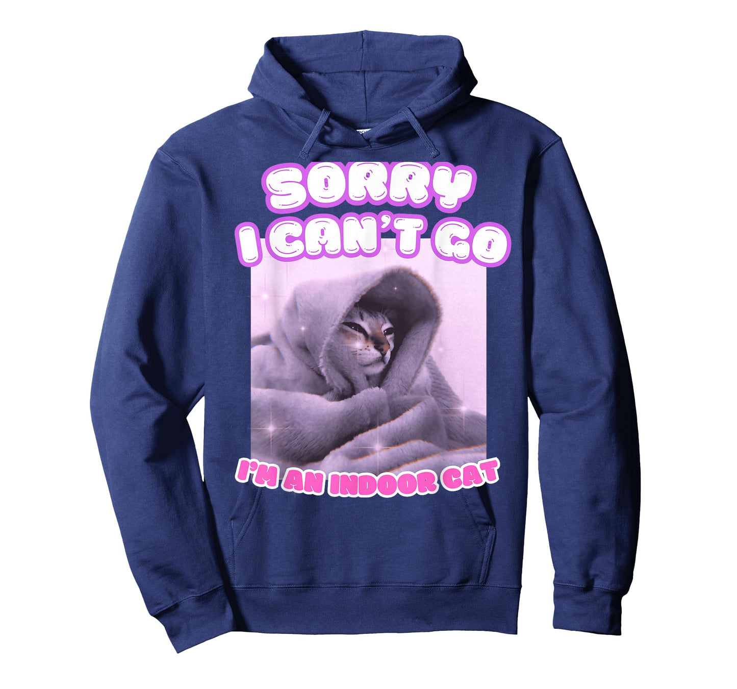 Sorry I Can't Go I'm an Indoor Cat Funny Kitten Meme T-Shirt
