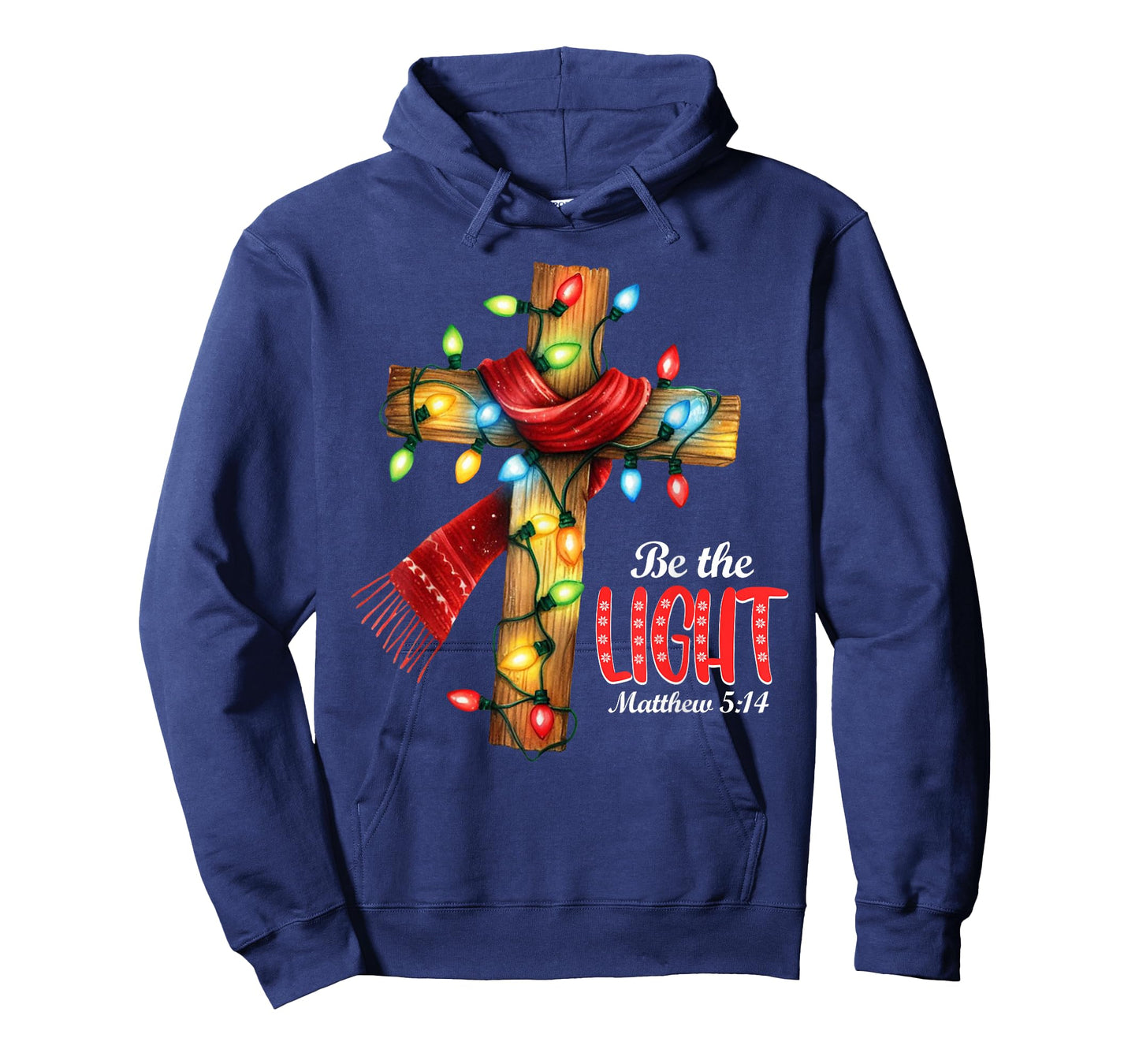 Be The Light Christian Christmas Cross T-Shirt