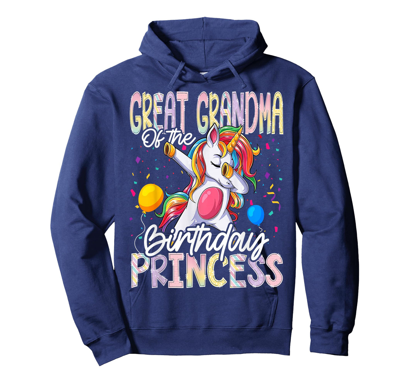 Great Grandma of The Birthday Princess Dabbing Unicorn T-Shirt