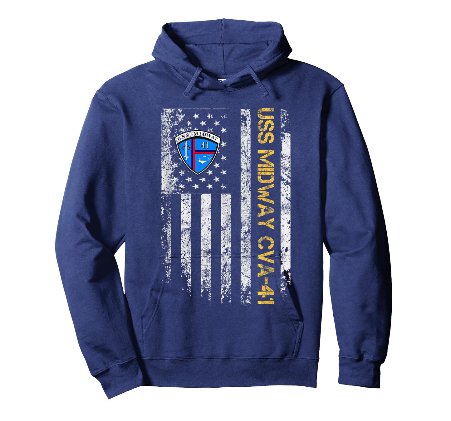 USS Midway CVA-41 Aircraft Carrier Veteran Flag Veterans Day T-Shirt