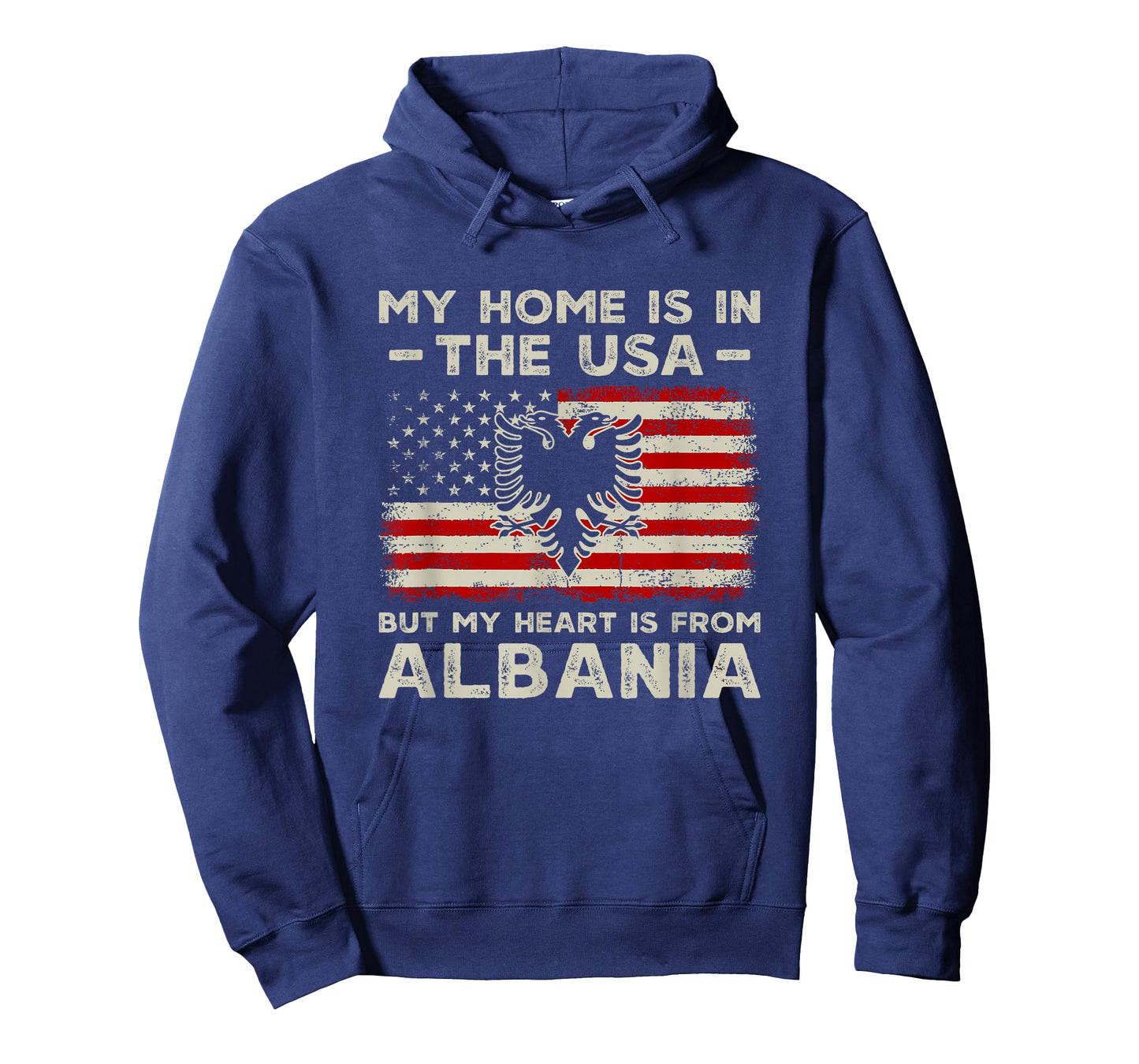 Albania Roots American USA Flag Patriotic Albanian T-Shirt