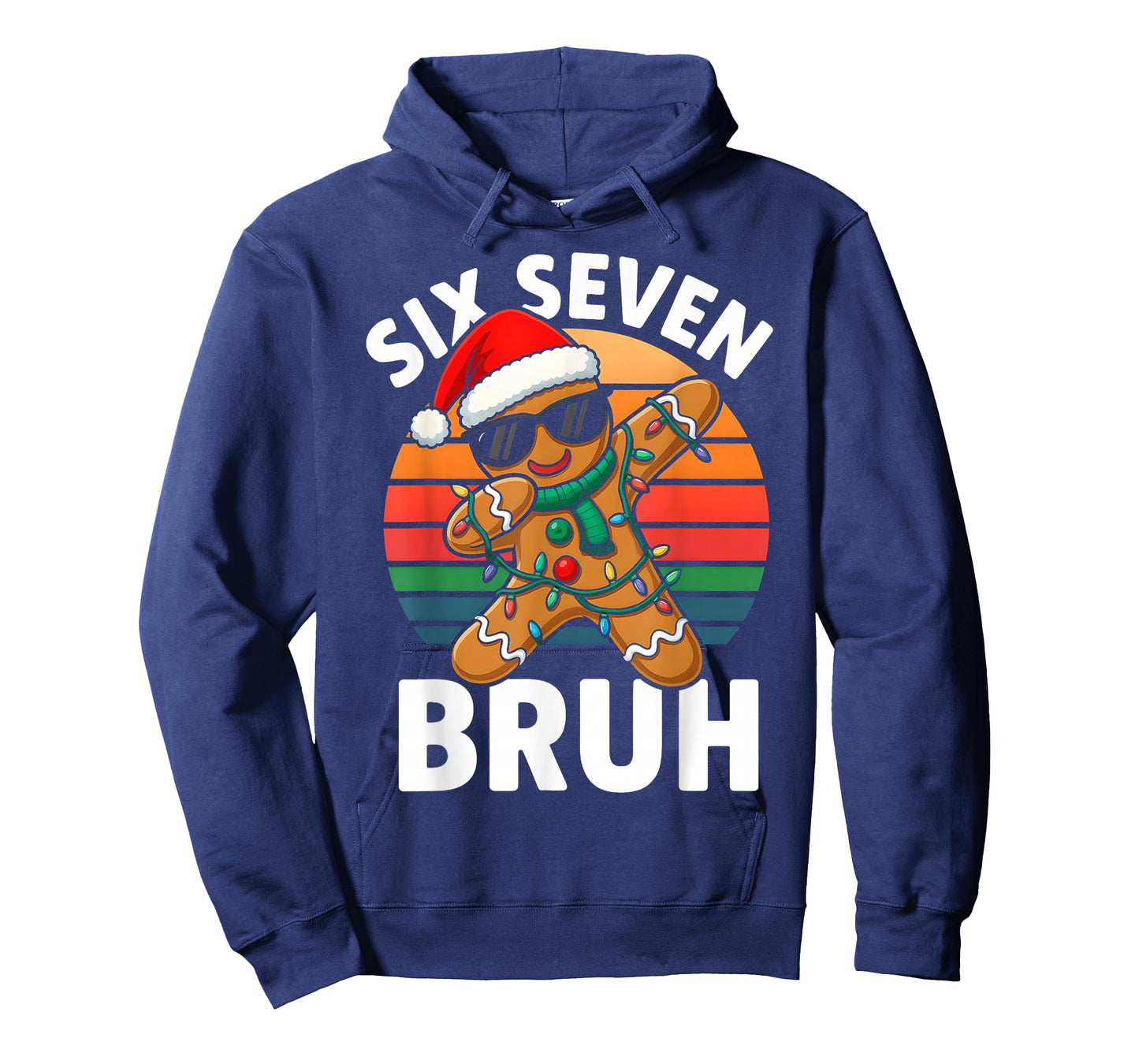 HUGvyn Six Seven 6 7 Meme Dabbing Gingerbread Christmas Bruh T-Shirt