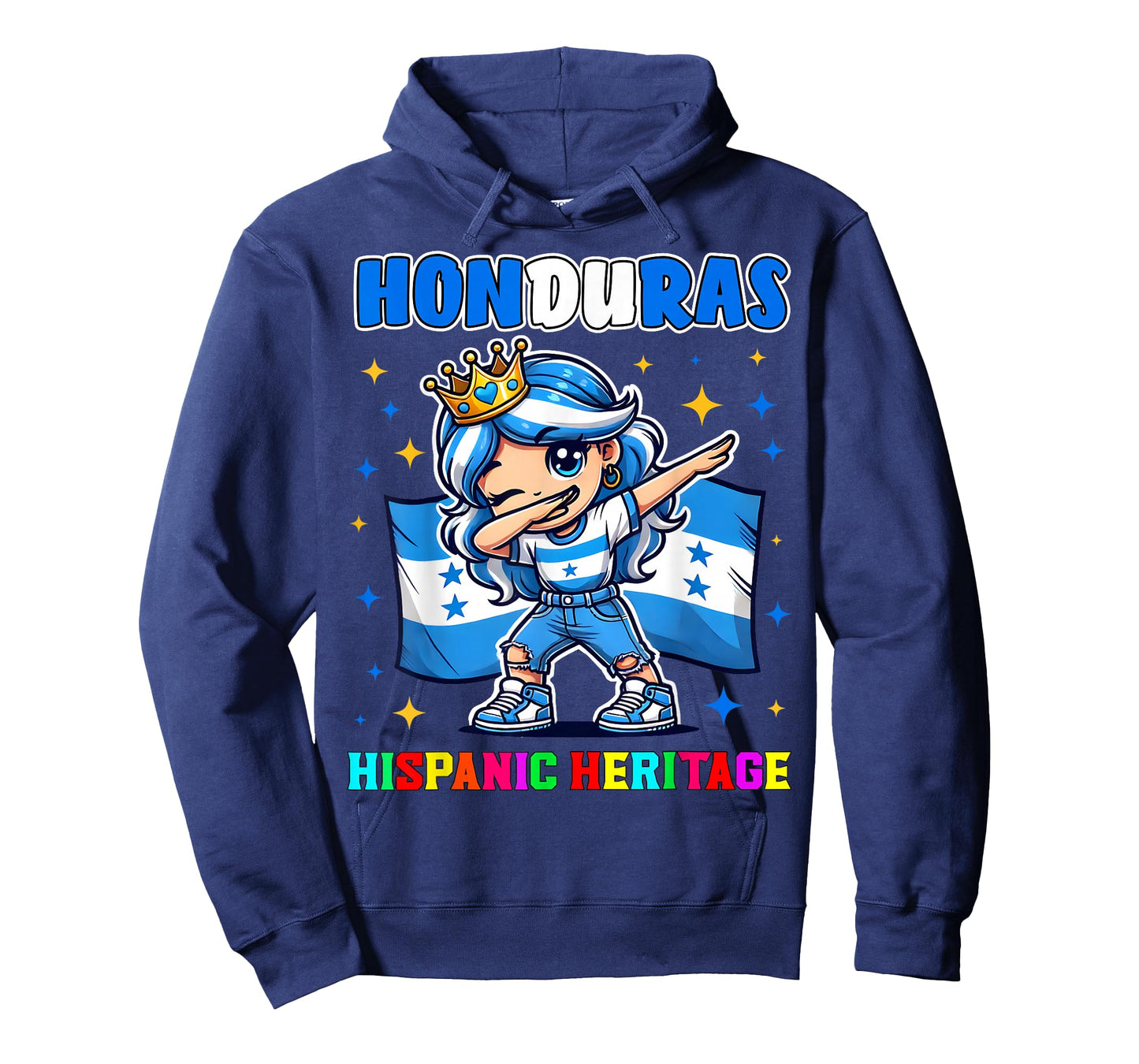 Honduras Dabbing Girl Hispanic Heritage Celebration for Kids T-Shirt
