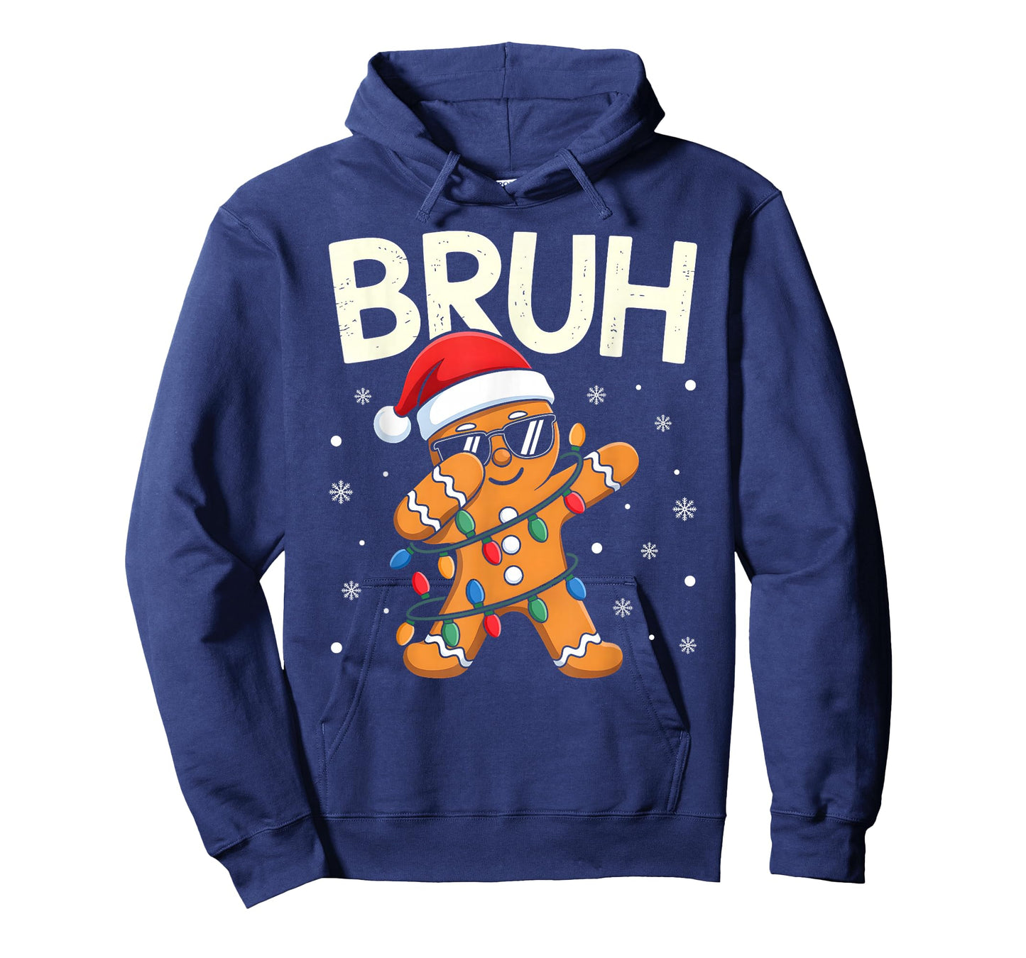 Bruh Christmas Gingerbread Boys Teens Kids Xmas Pajamas T-Shirt