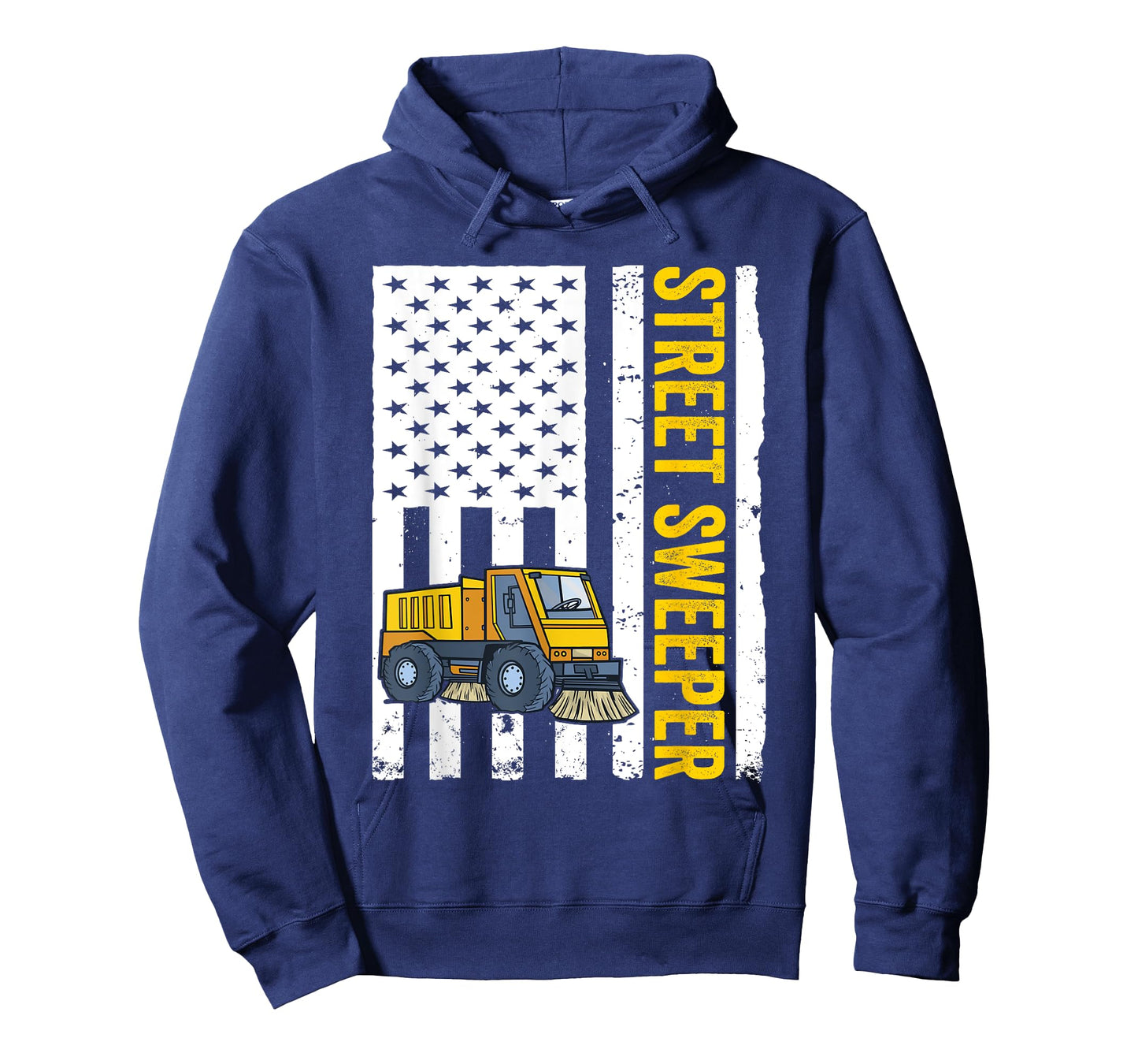 Street Sweeper Truck USA Flag Street Sweeper Women Men T-Shirt