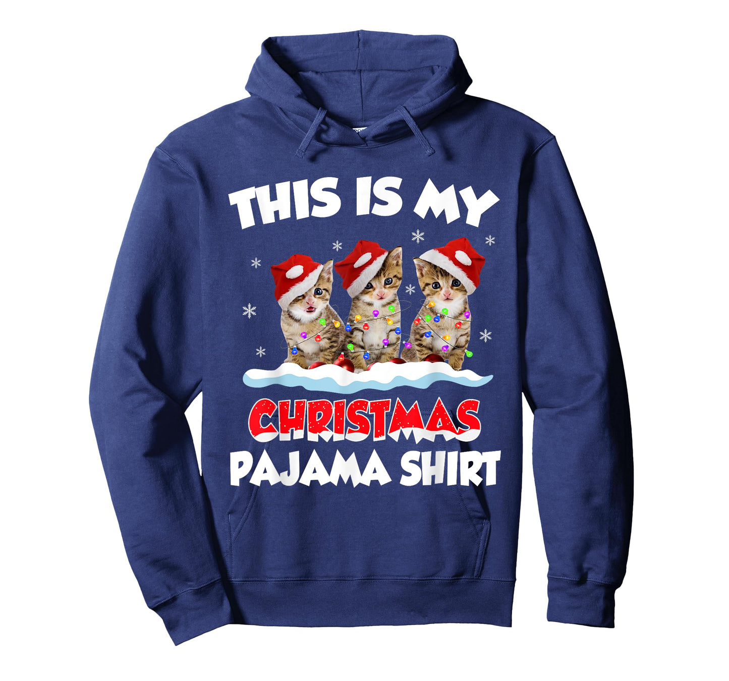 This Is My Christmas Pajama Shirt Cat Lover Funny Christmas T-Shirt
