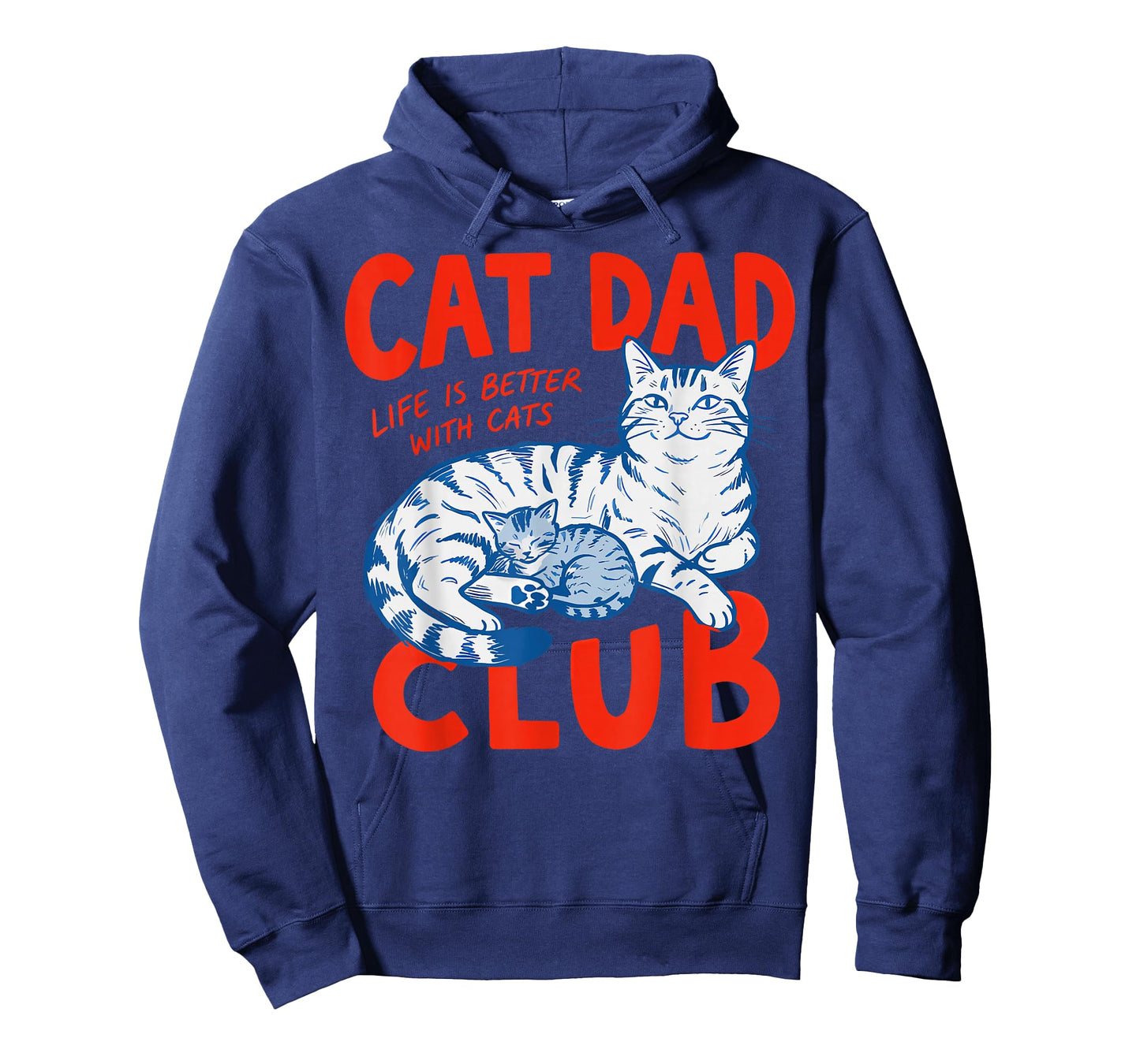 Cat Dad Club Life is Better with Cats Father's Day Cat Dad T-Shirt