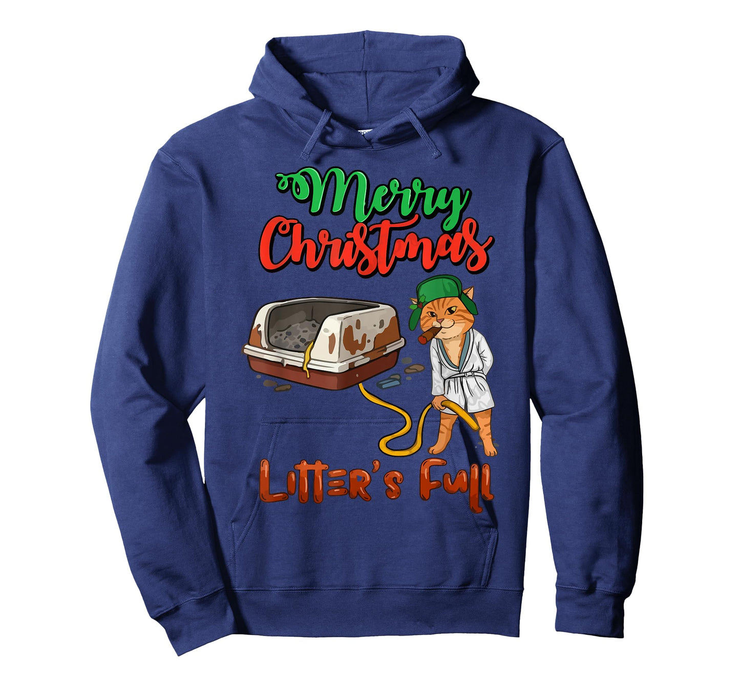 Litter's Full Merry Christmas Funny Cat Lovers Holidays Xmas T-Shirt