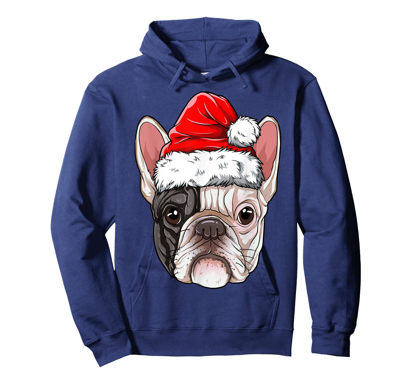 French Bulldog Christmas Dog Santa Hat Xmas Boys Kids Girls T-Shirt