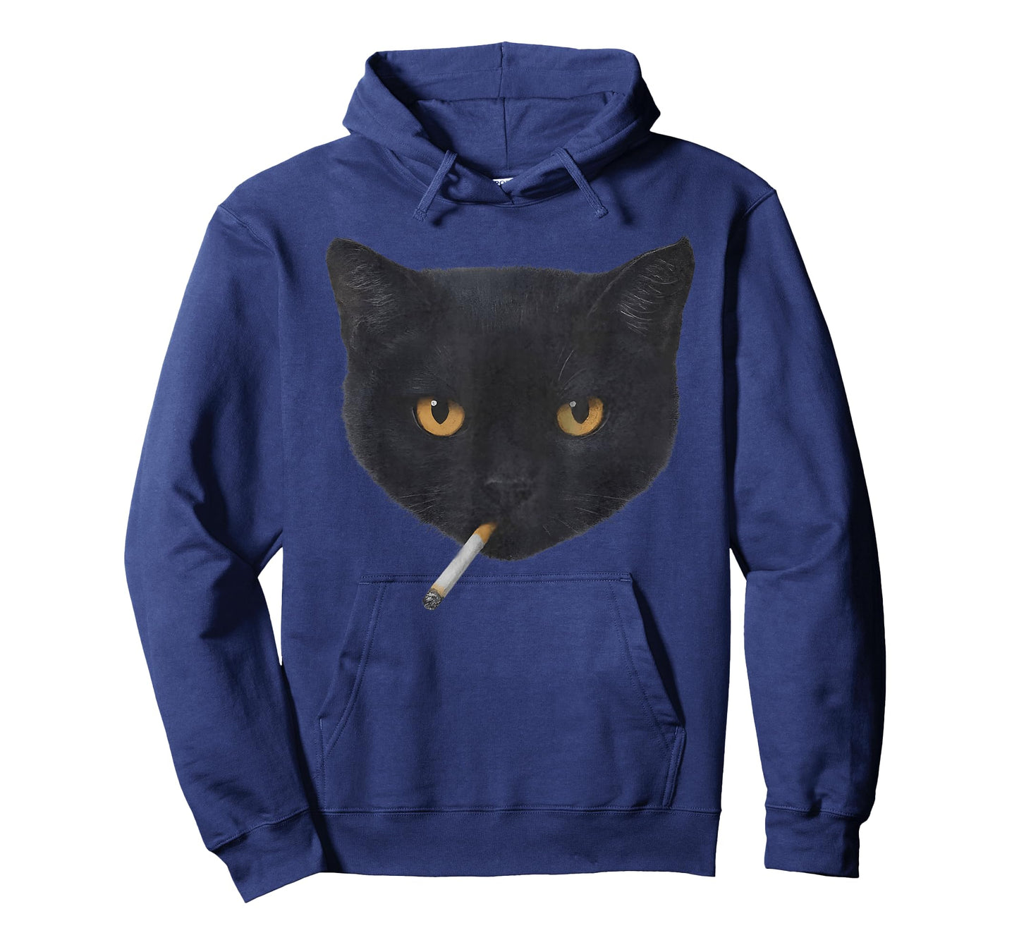 Funny Smoking Black Cat Face Meme T-Shirt