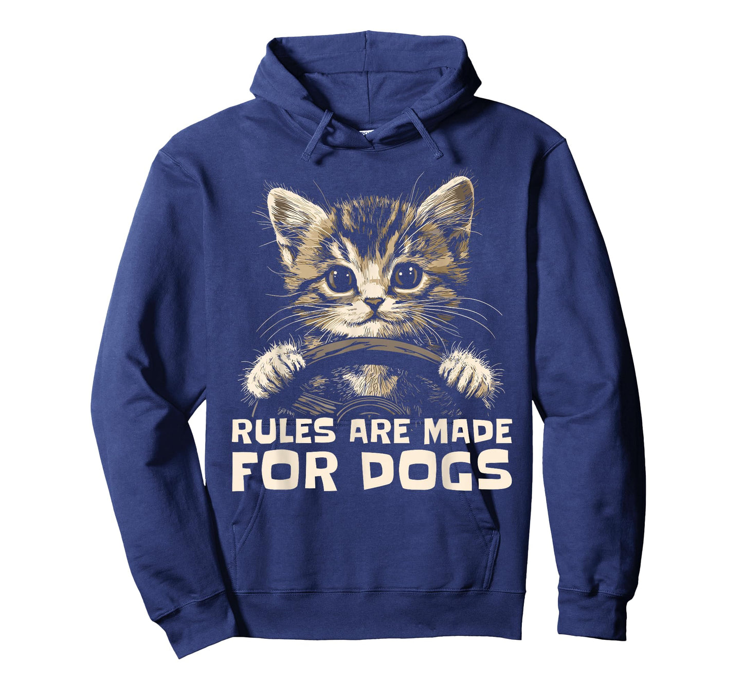 Funny Cat Lover - Rules Are Made for Dogs Driving Cat T-Shirt