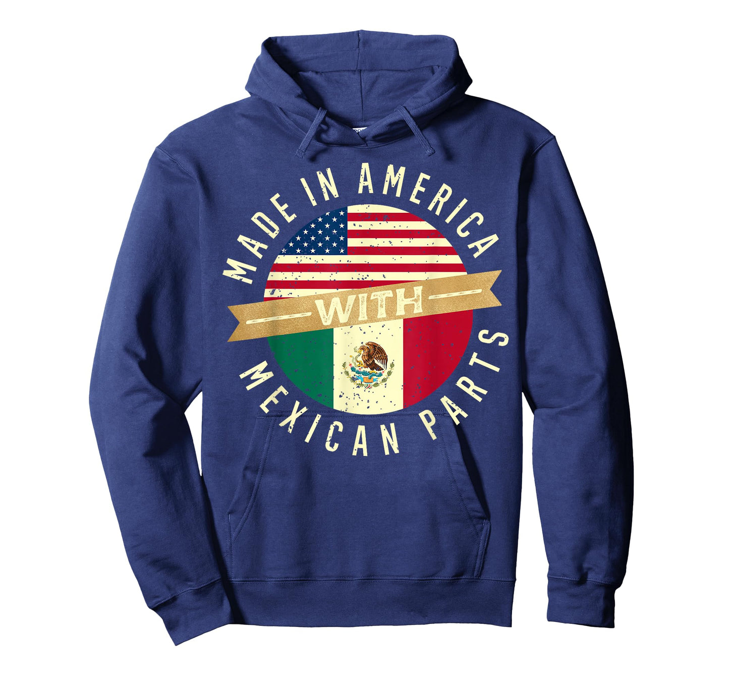 Made In America With Mexican Parts USA Mexico Flag Citizen T-Shirt
