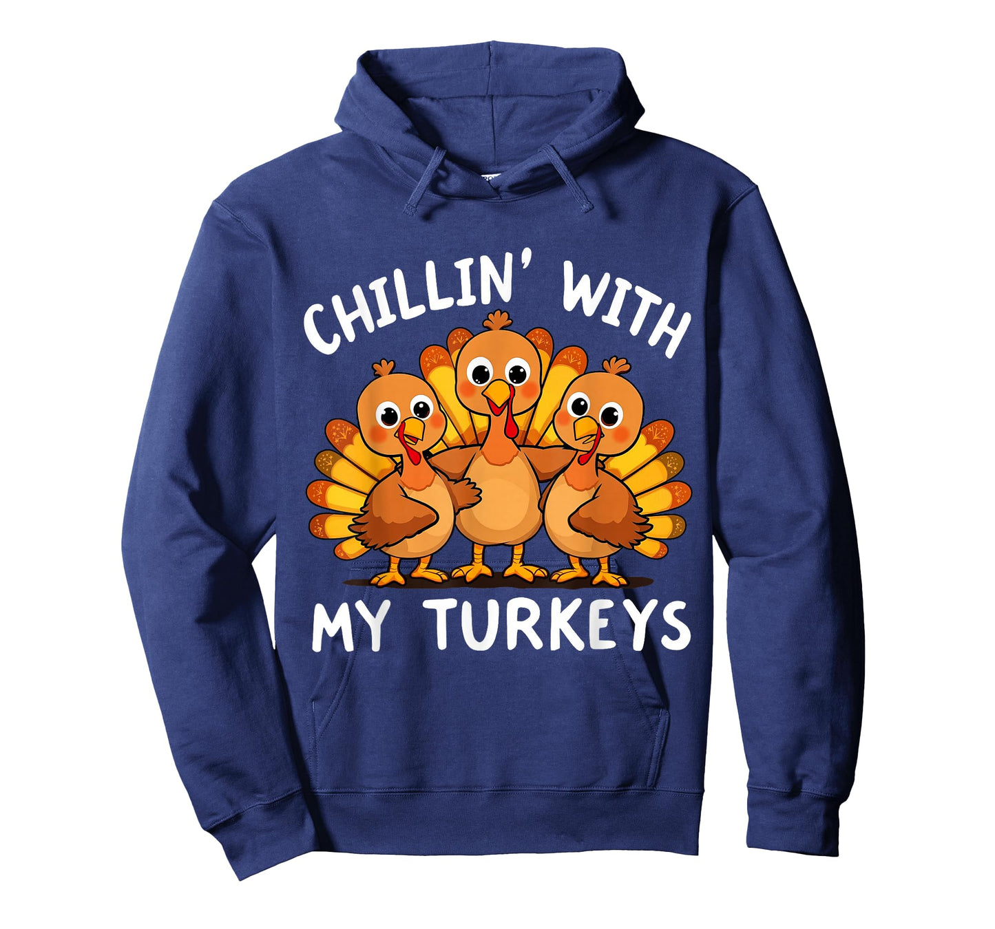 Chillin' with My Turkeys Family Matching Thanksgiving Fall T-Shirt