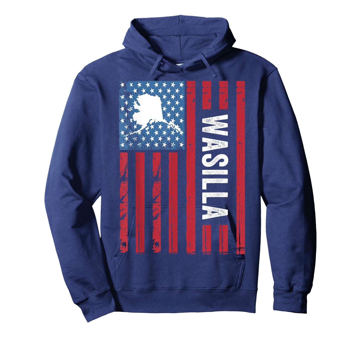 Wasilla Alaska with American Flag, Alaska Wasilla T-Shirt