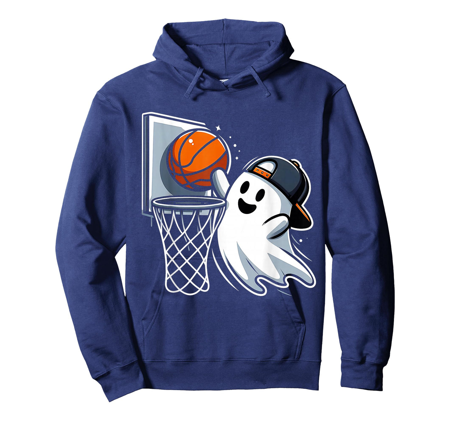 Ghost Basketball Dunk Ghost Playing Basketball Halloween T-Shirt