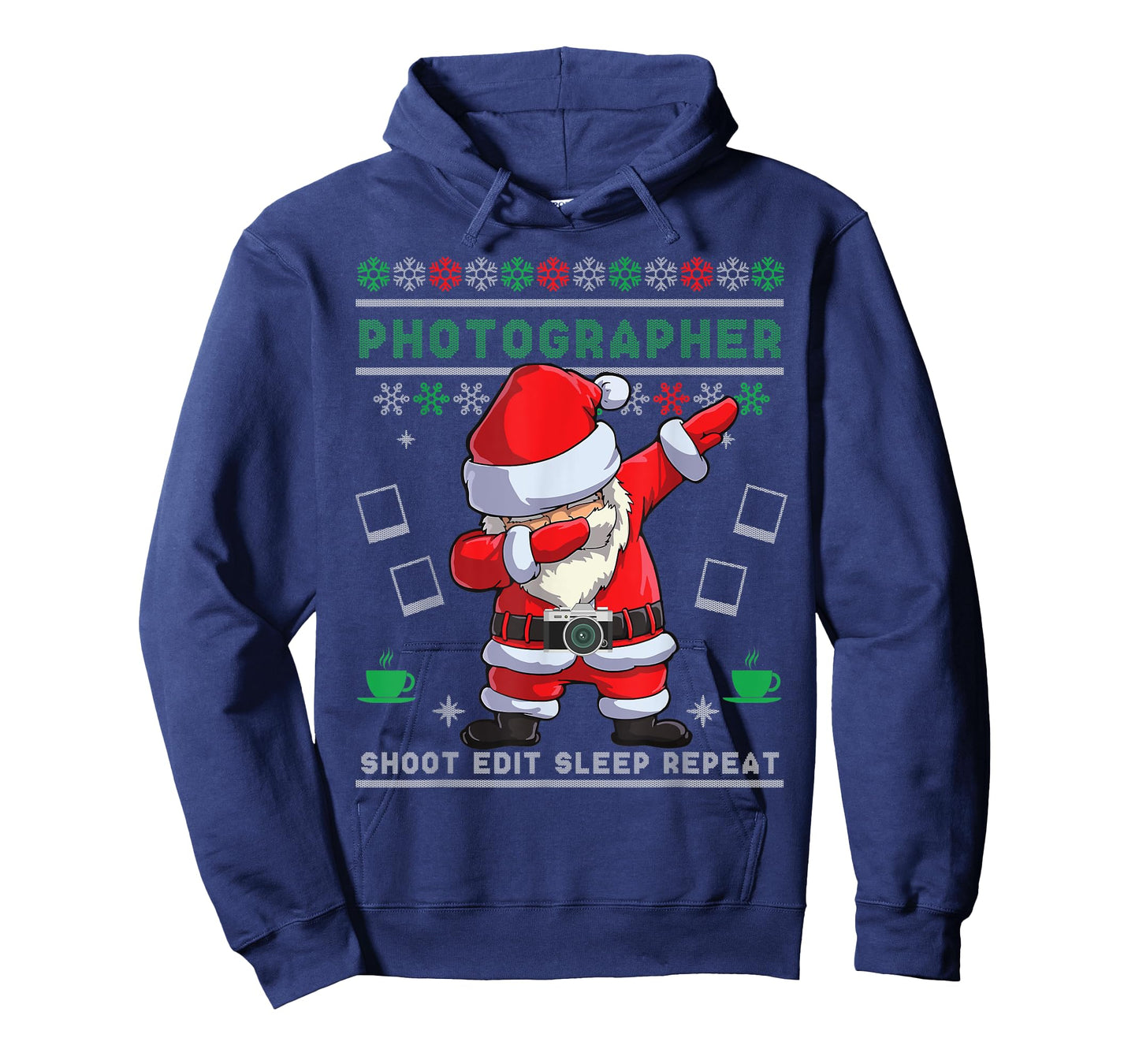 Dabbing Santa Photographer Christmas Ugly Sweater Camera T-Shirt