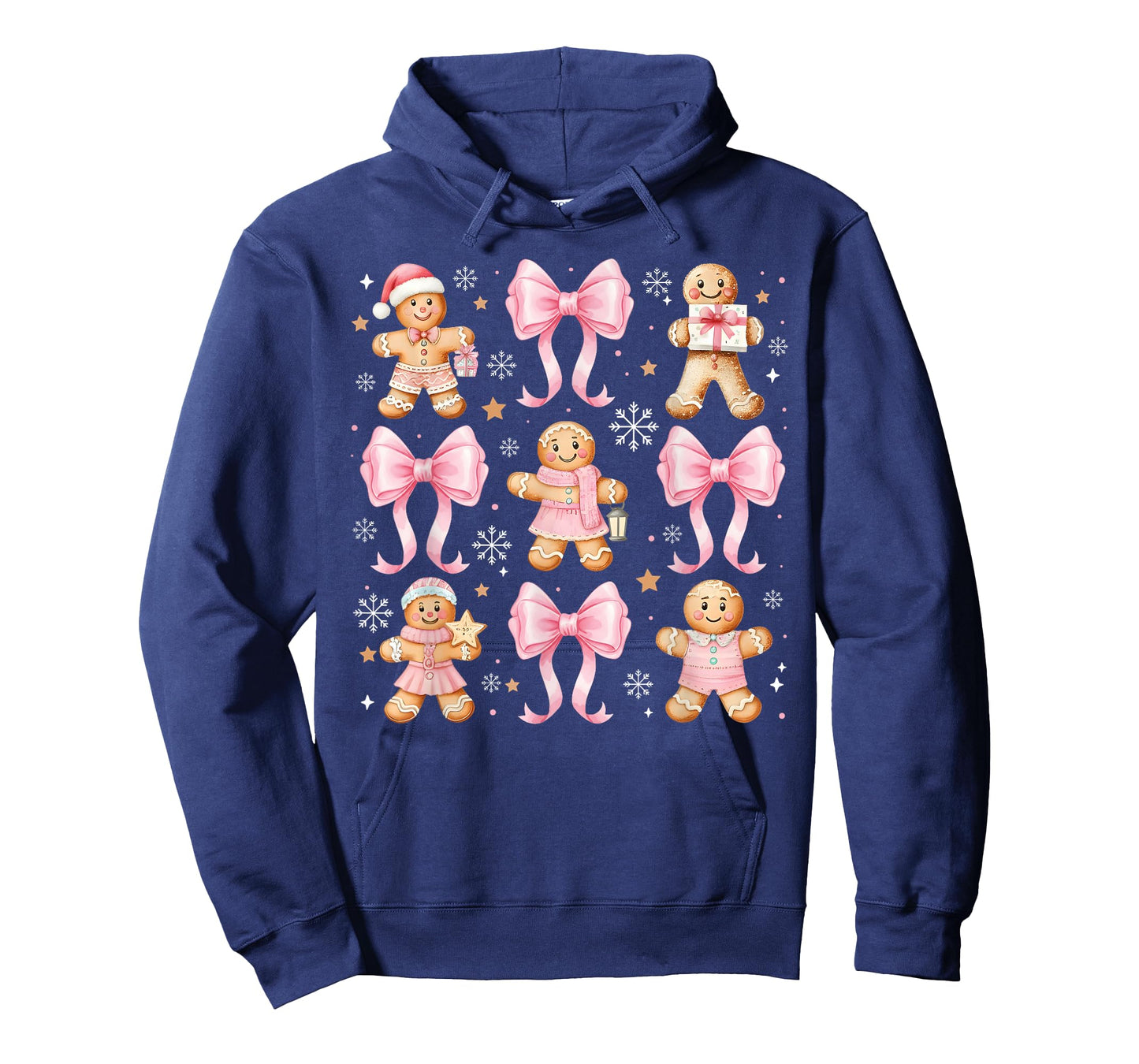 Coquette Bow Christmas Gingerbread Cookie Baking Girly Kids T-Shirt