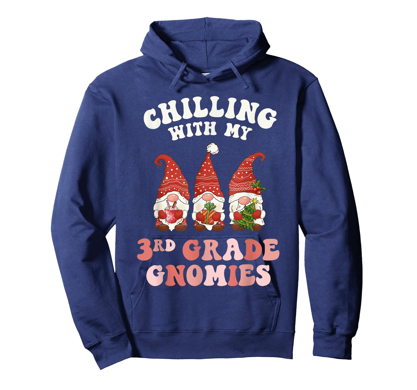 3rd Grade Teacher Christmas Chilling With My Gnomies Third Men Women Kids T-Shirt