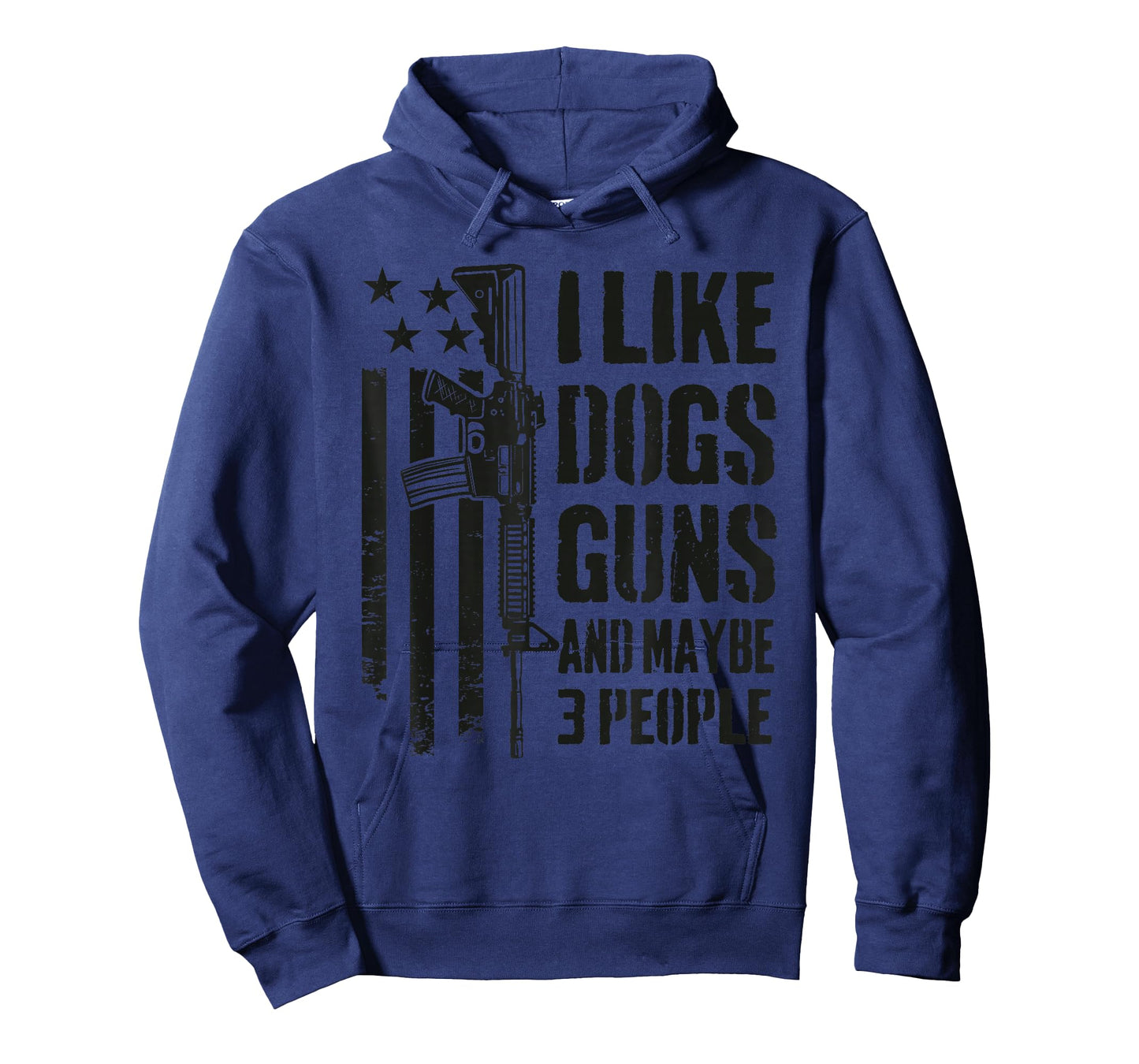 I Like Guns Dogs And Maybe 3 People - Funny Dog Gun Camo T-Shirt