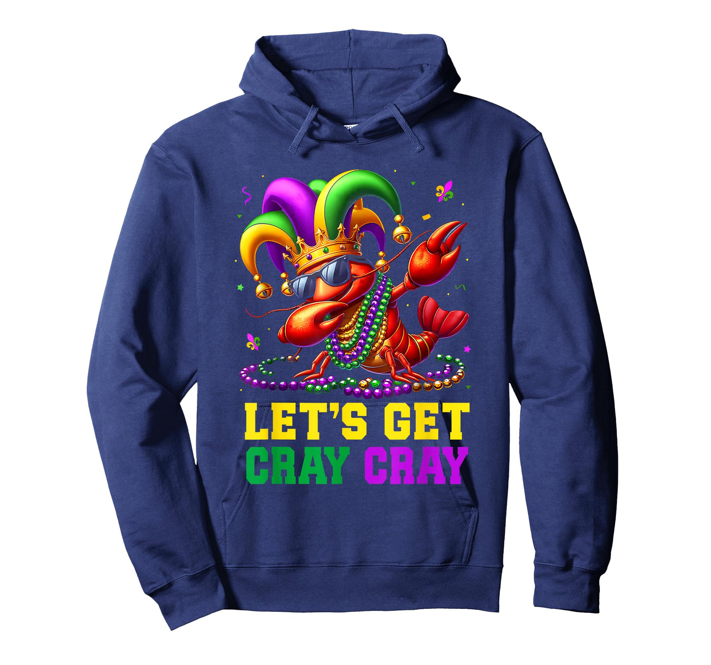 Let's Get Cray Cray Crawfish Costume Boys Men Mardi Gras T-Shirt