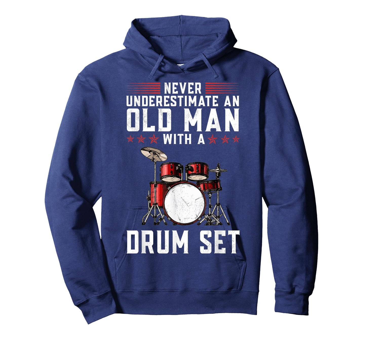 Funny Never Underestimate An Old Man With A Drum Set Drummer T-Shirt
