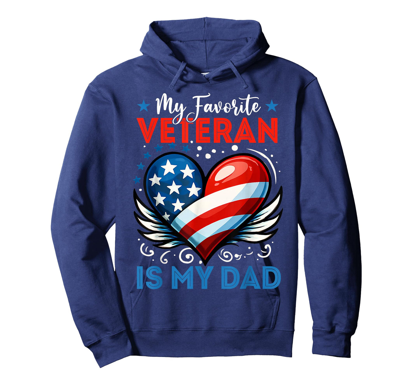 Dad Father's Day My Favorite Veteran is My Dad Heart Kids T-Shirt