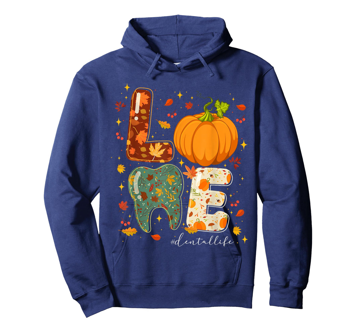 Fall Autumn Love Dental Life Pumpkin Tooth Dentist T-Shirt