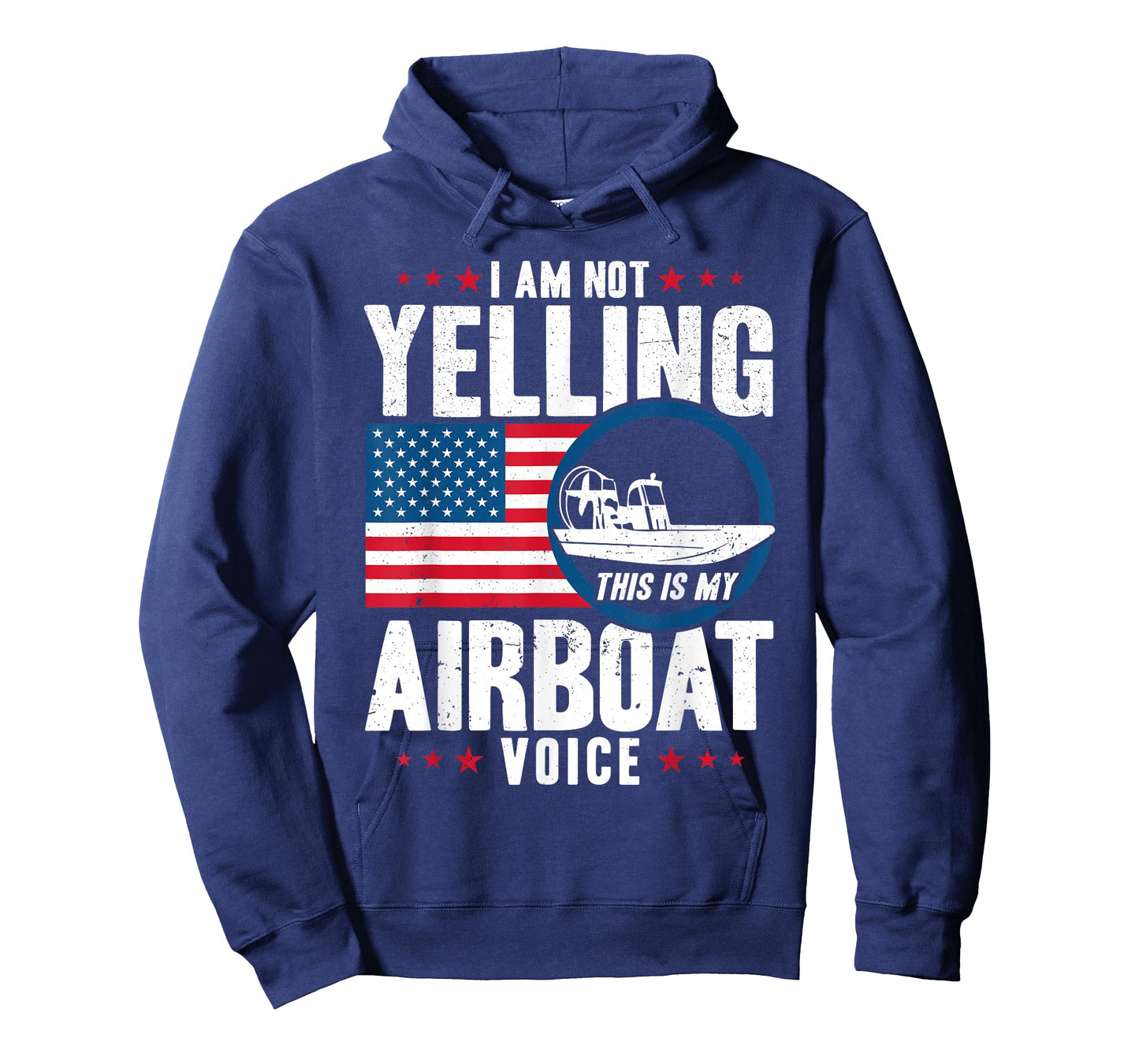 Airboat Captain My Airboat Voice American Flag T-Shirt