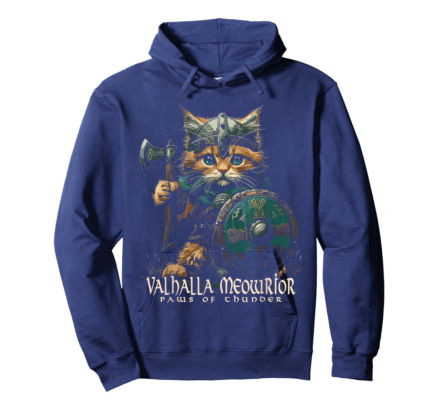 Nordic Norse Valhalla Viking Cat Warrior for Women Men Kids T-Shirt
