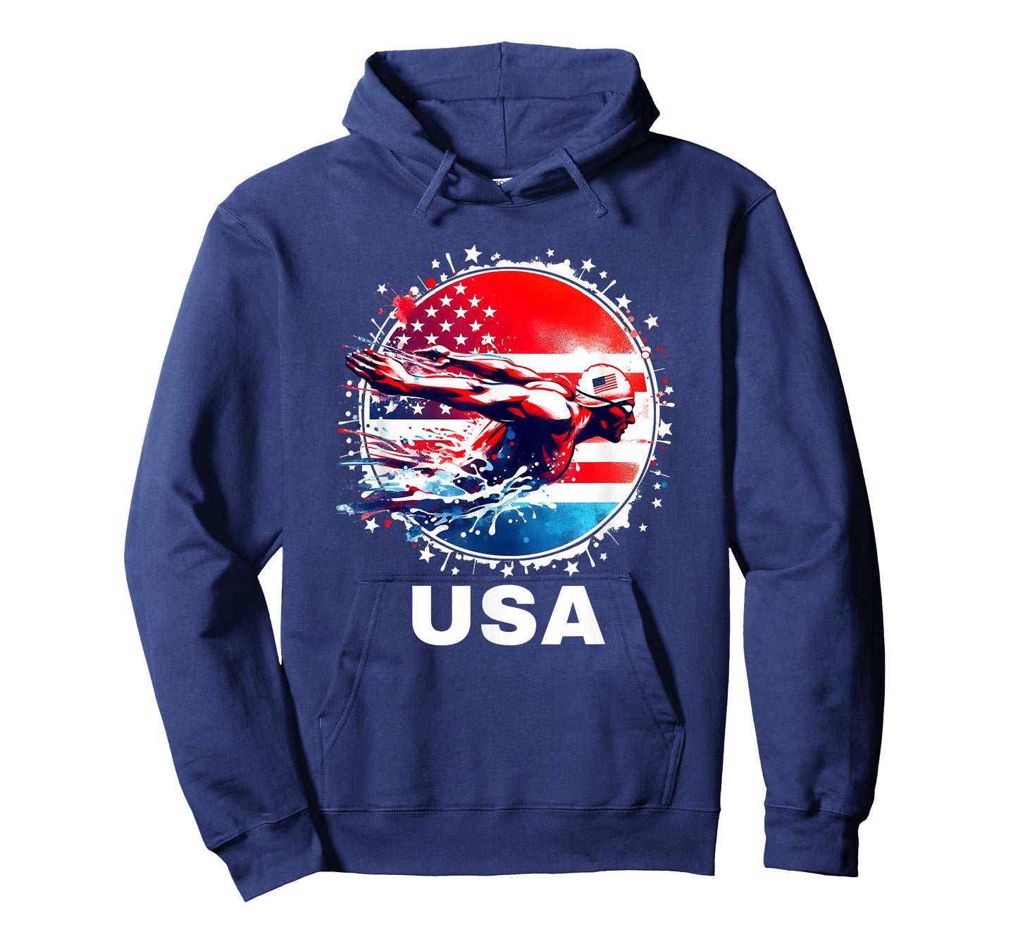 Swimming United States Team Apparel American Flag Swimming T-Shirt