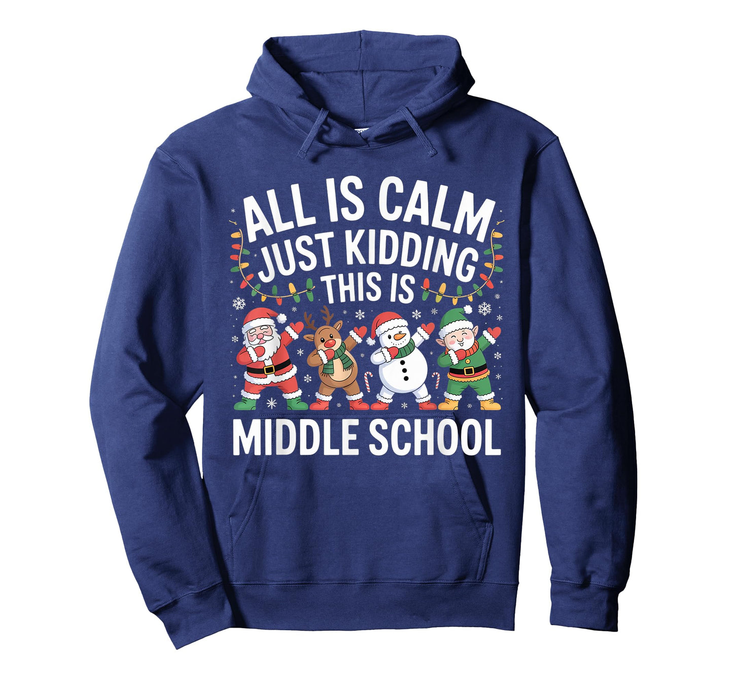 All is Calm Fun Xmas Middle School Christmas Season Teacher T-Shirt