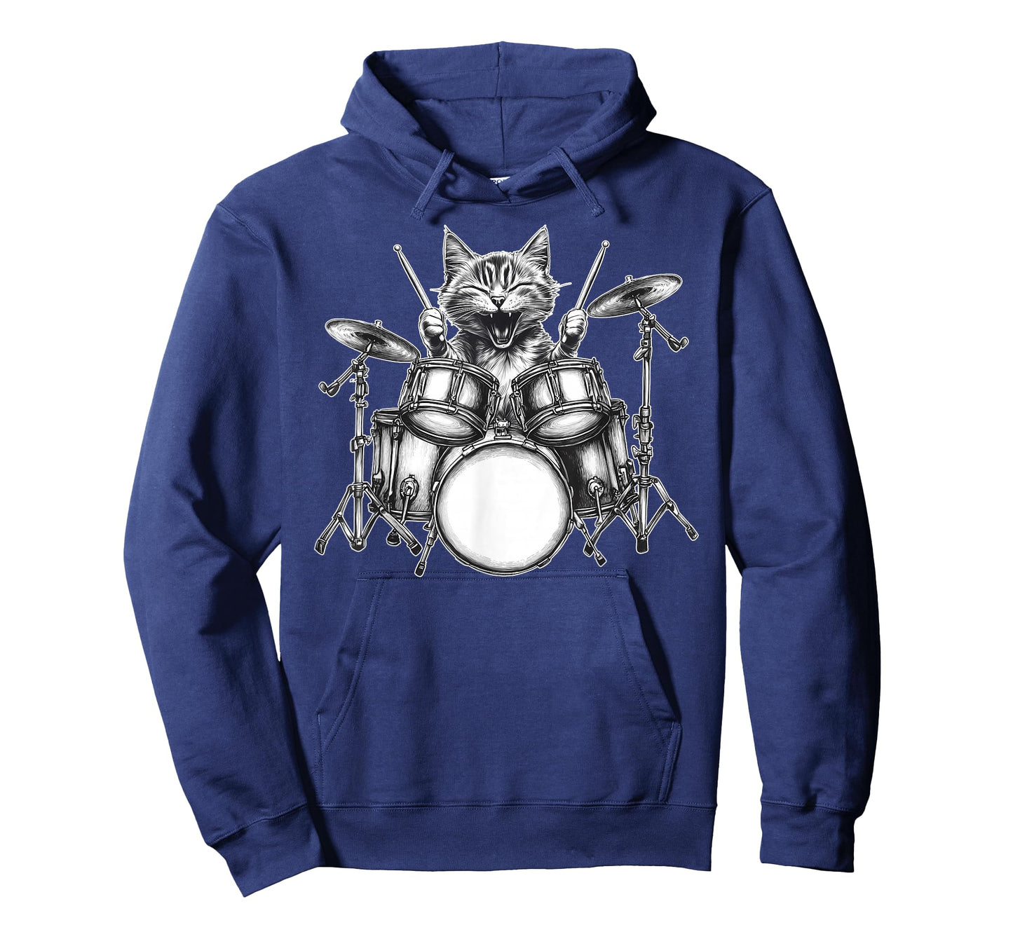 Cat Playing Drum Percussionist Drummer Rock & Roll Music T-Shirt