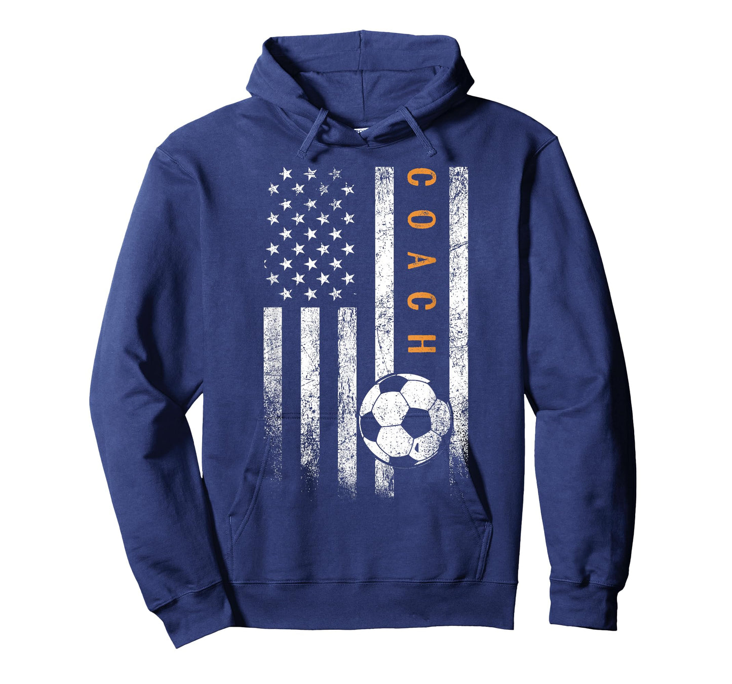 Soccer Coach American Flag Design Soccer Trainer Coaching T-Shirt