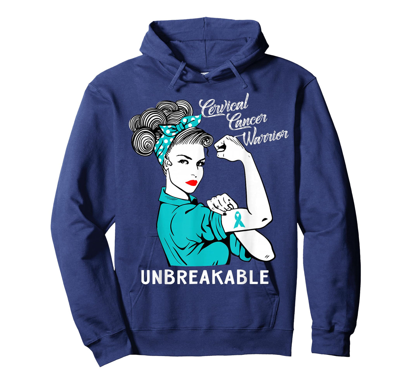 Cervical Cancer Warrior Unbreakable T-Shirt Awareness Gift T-Shirt